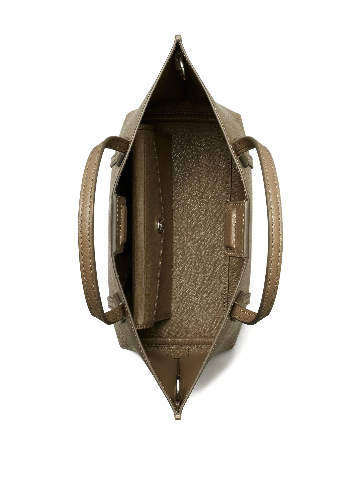 textured leather tote bag