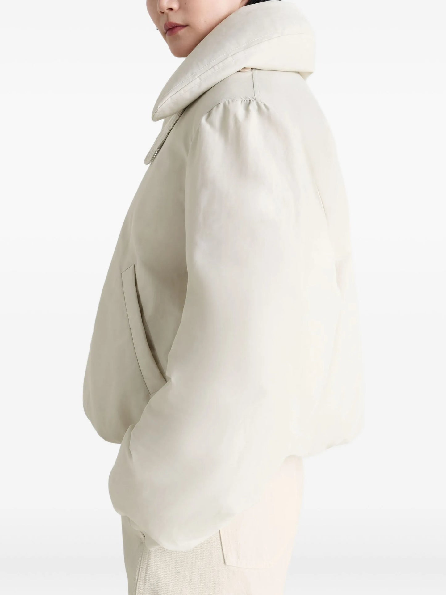 bubble-collar puffer jacket