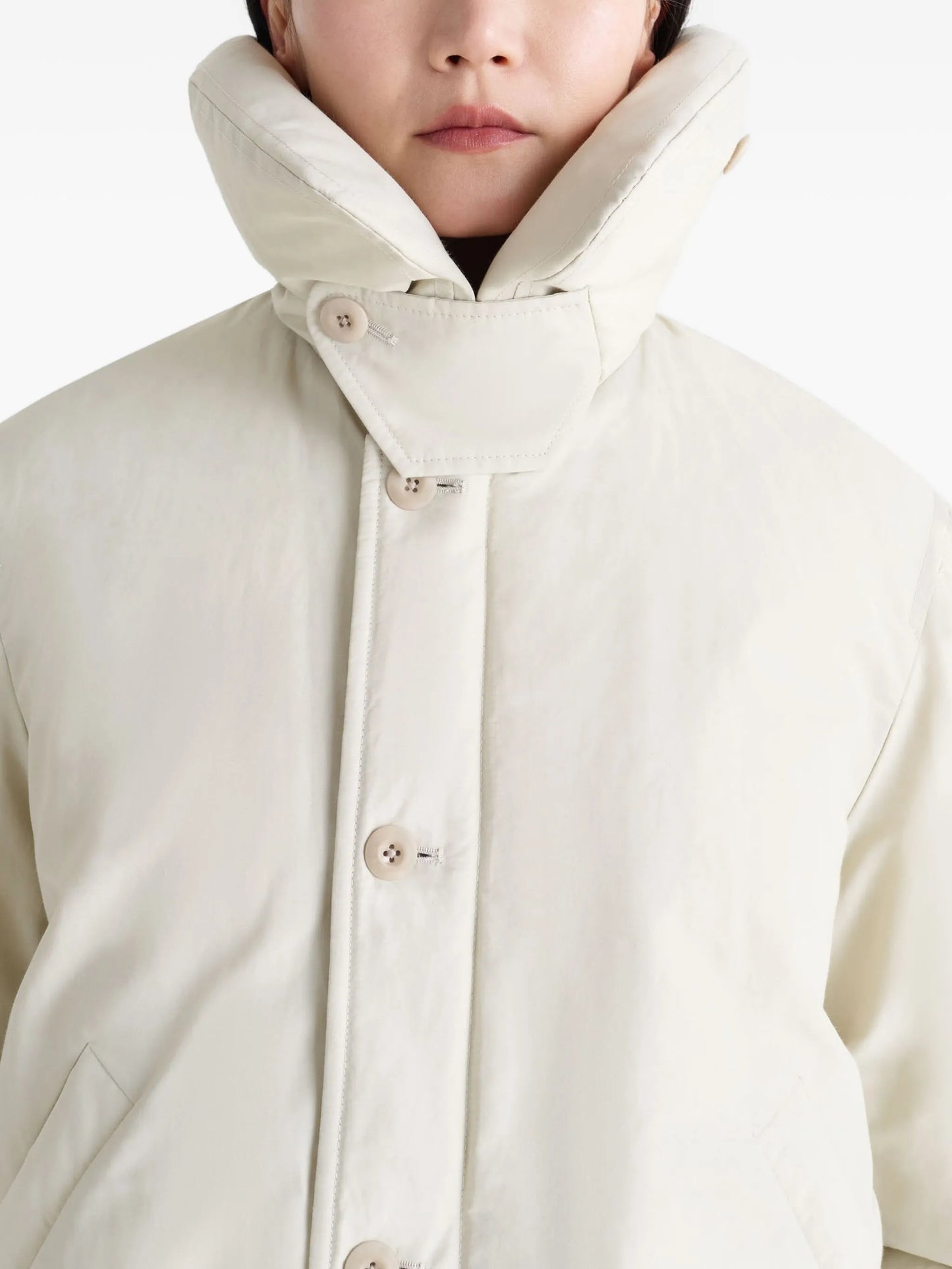 bubble-collar puffer jacket