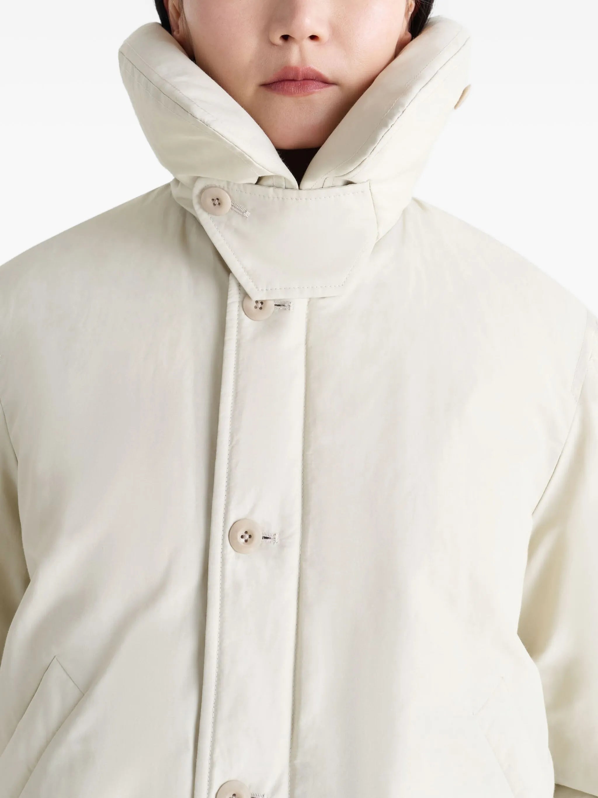 bubble-collar puffer jacket