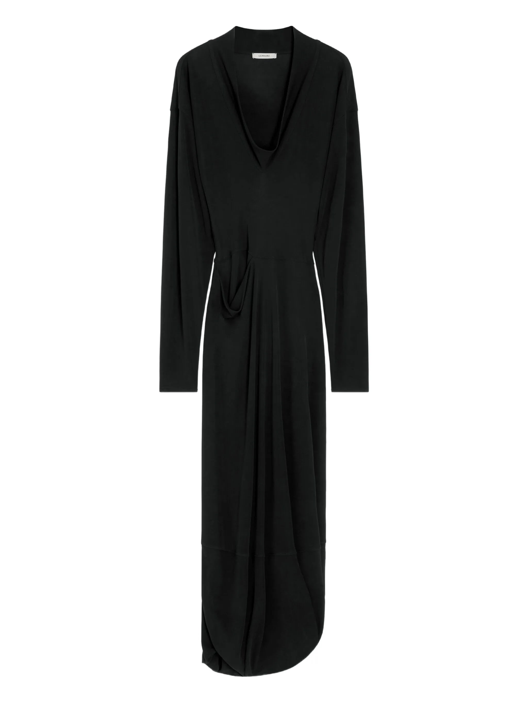 draped V-neck dress