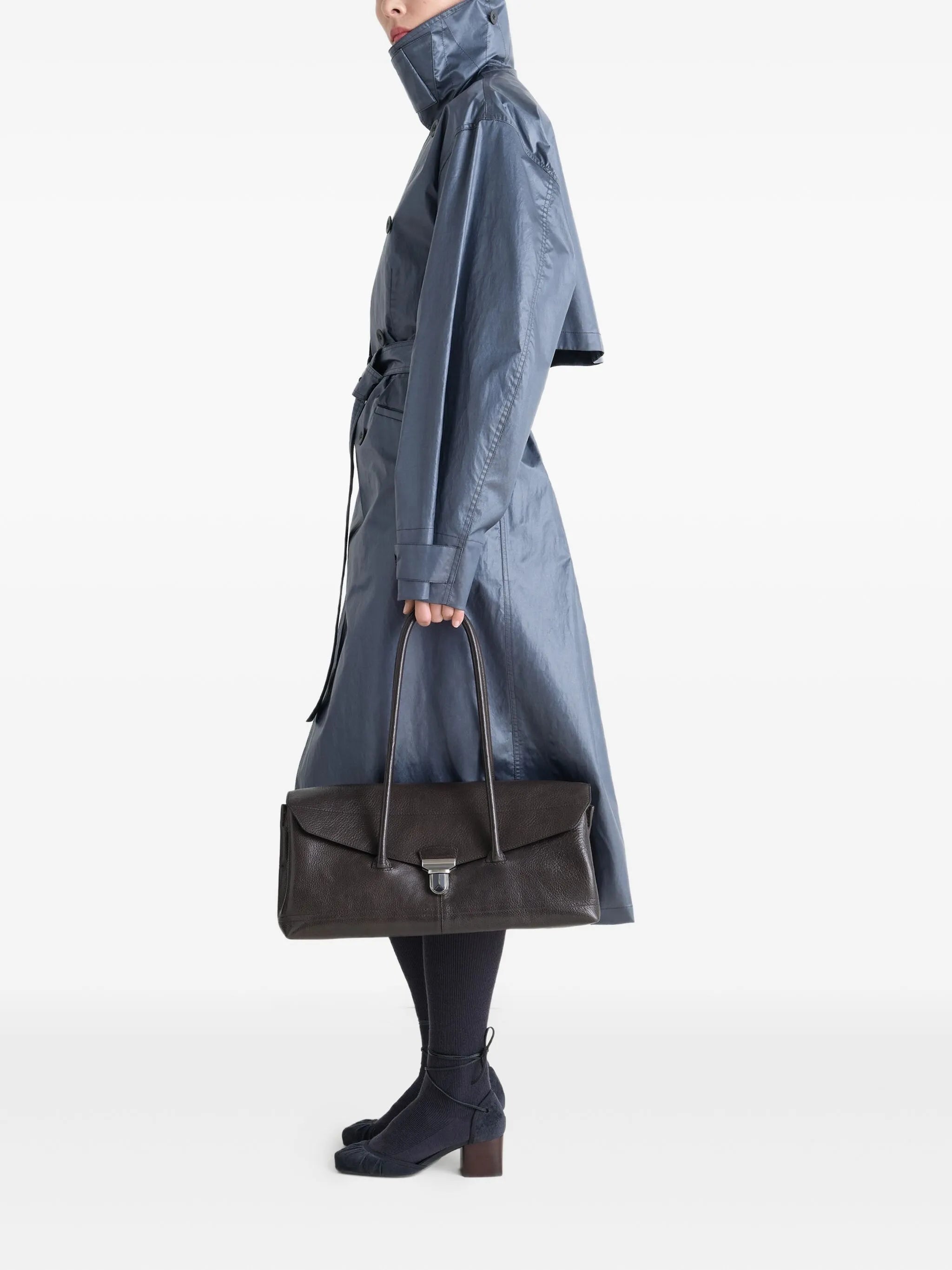 Gear leather shoulder bag