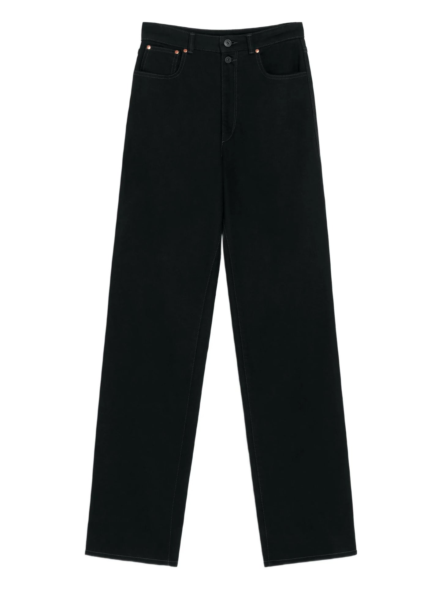high-waisted trousers