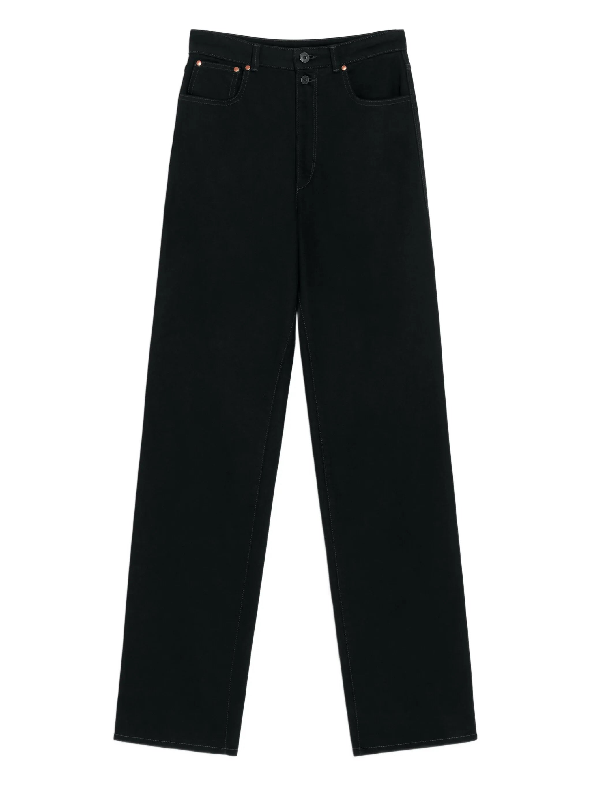 high-waisted trousers