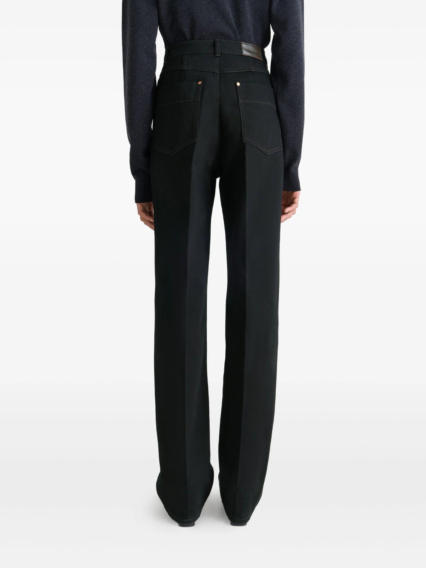 high-waisted trousers