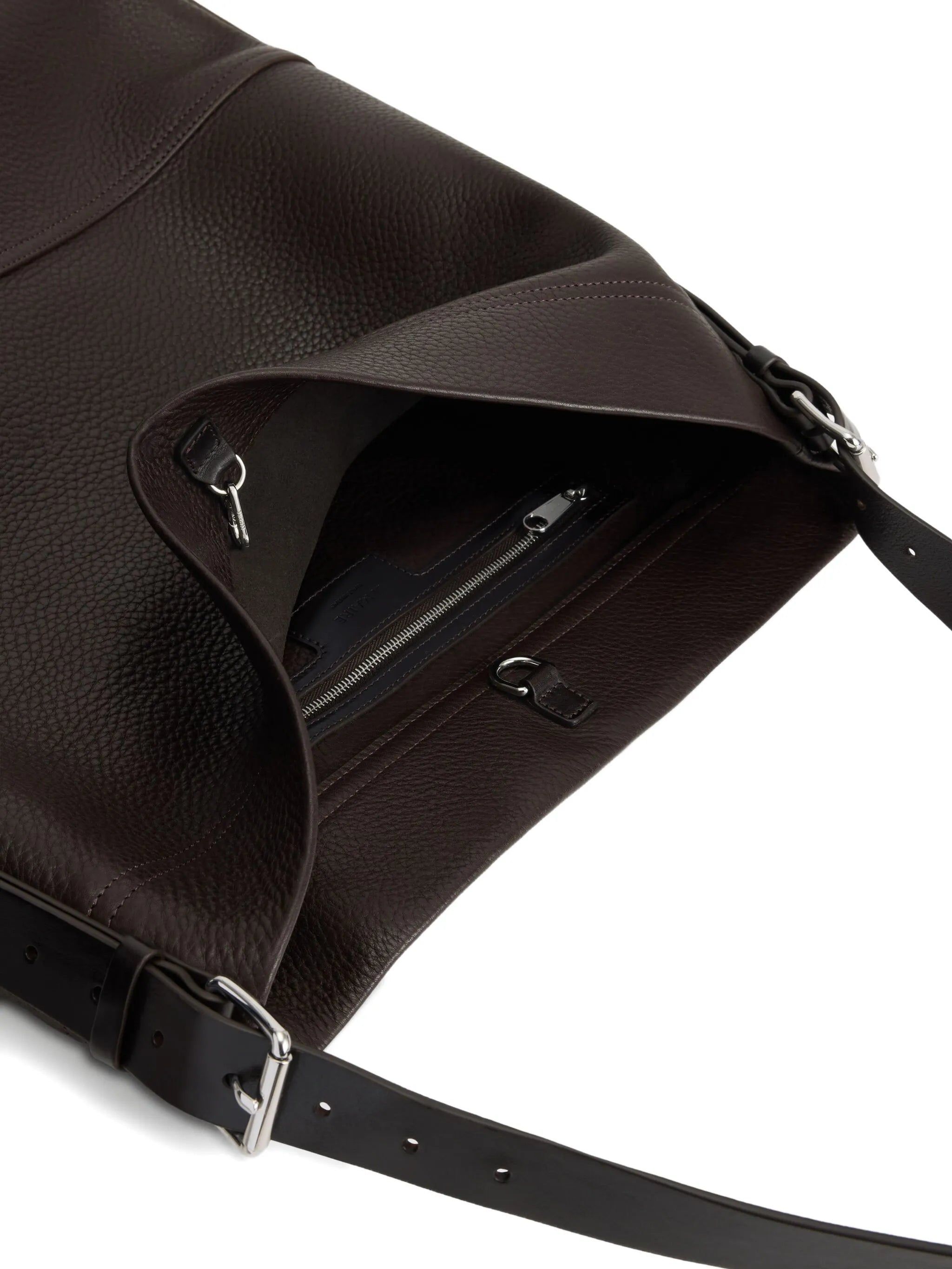 large belted tote bag