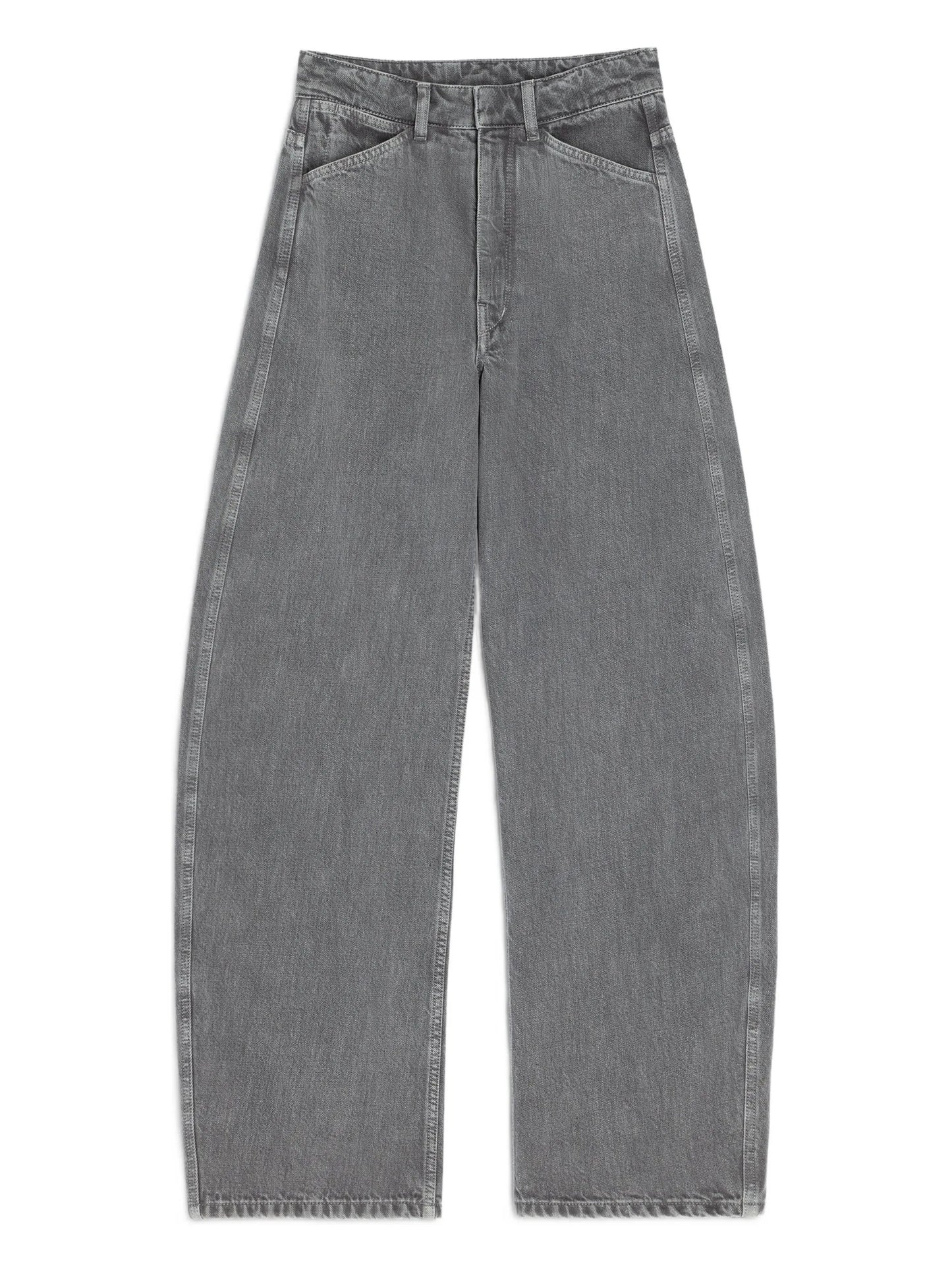 high-waisted jeans