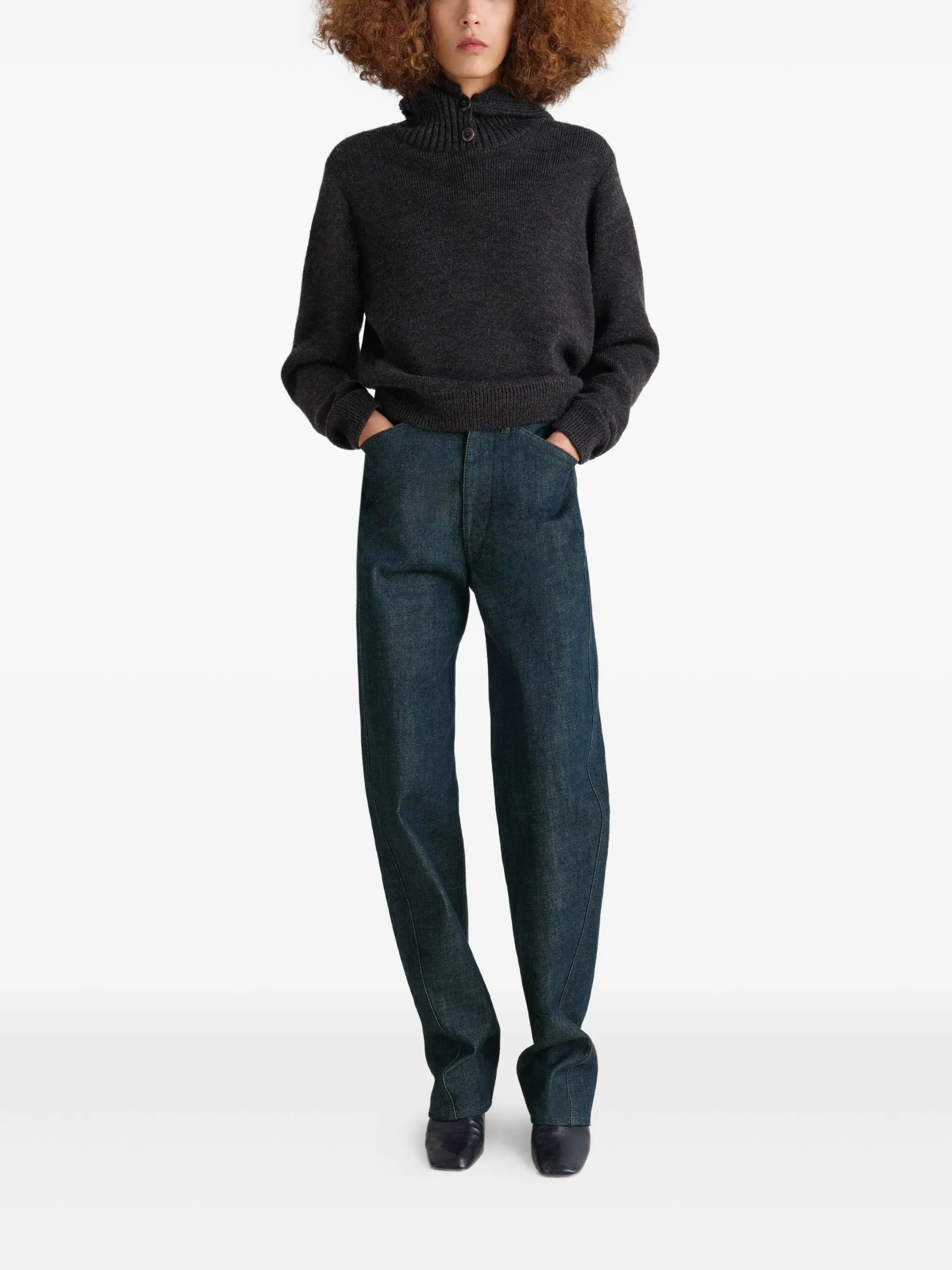 twisted five-pocket jeans