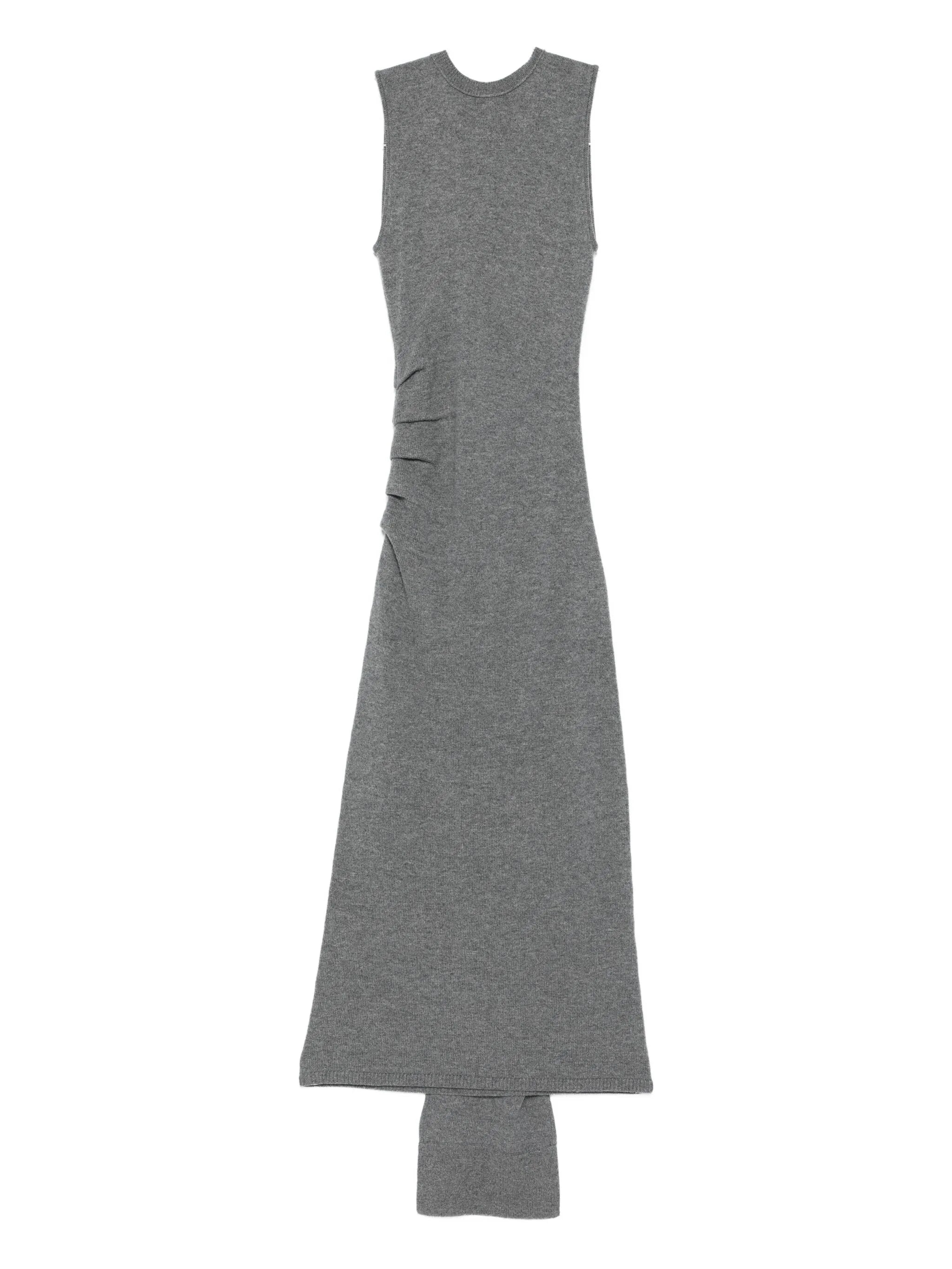 scarf-detail sleeveless maxi dress