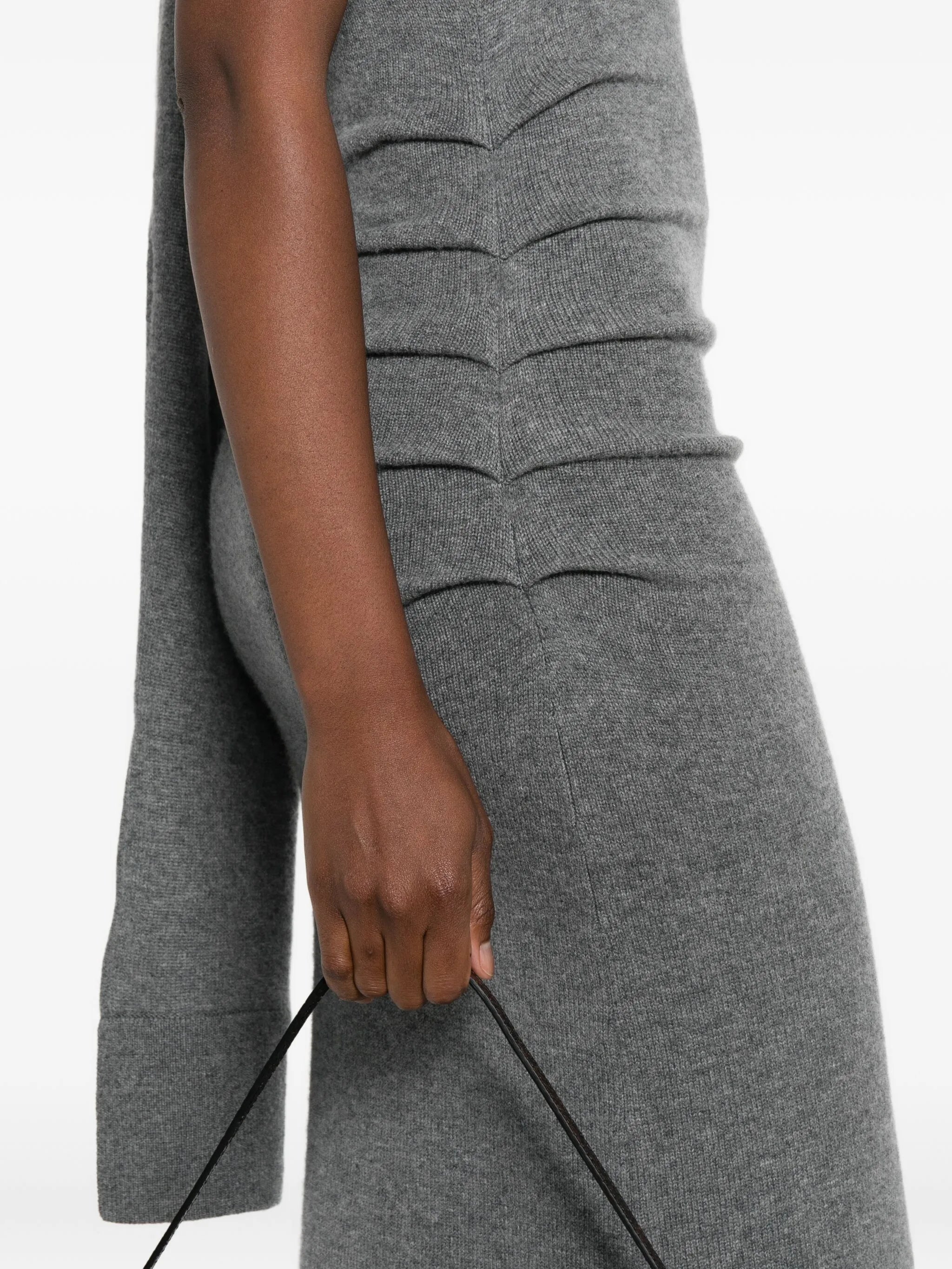 scarf-detail sleeveless maxi dress