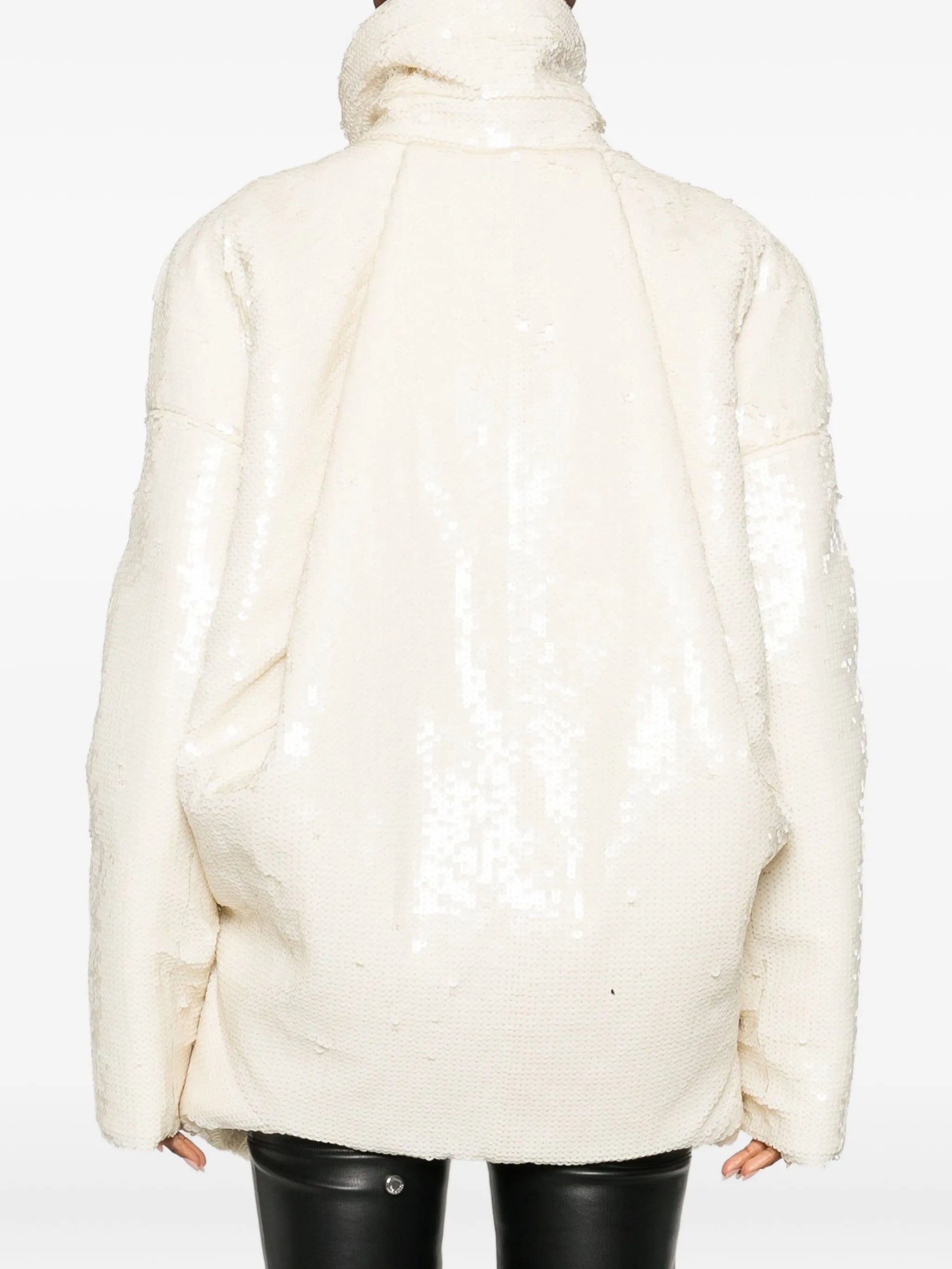 sequin-embellished bomber jacket