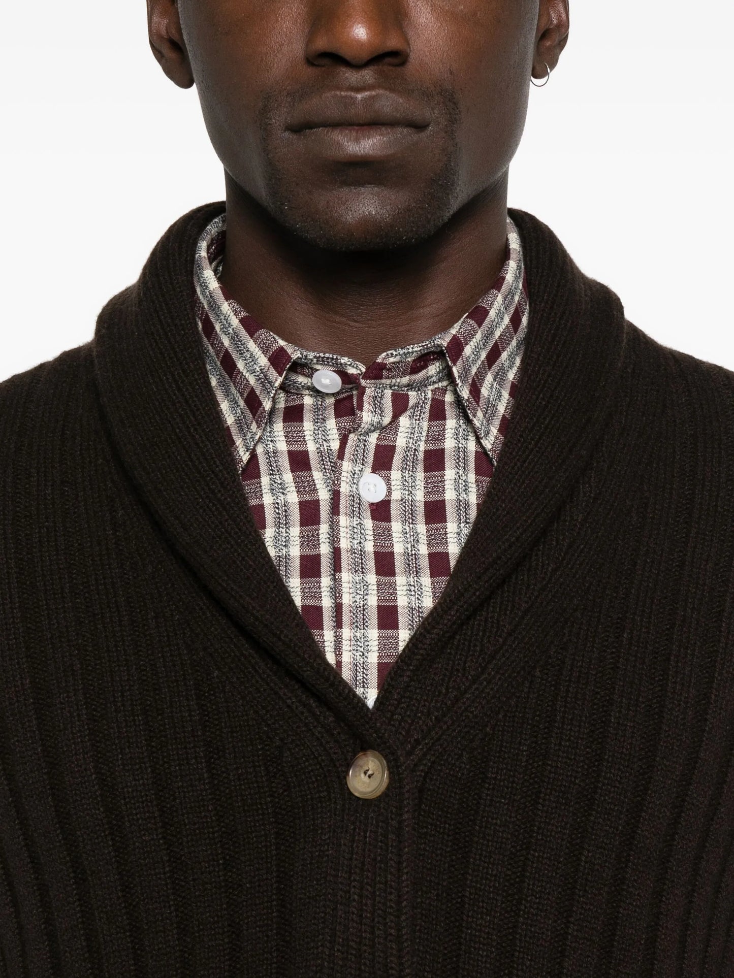 Mr Denver ribbed shawl-collar cardigan