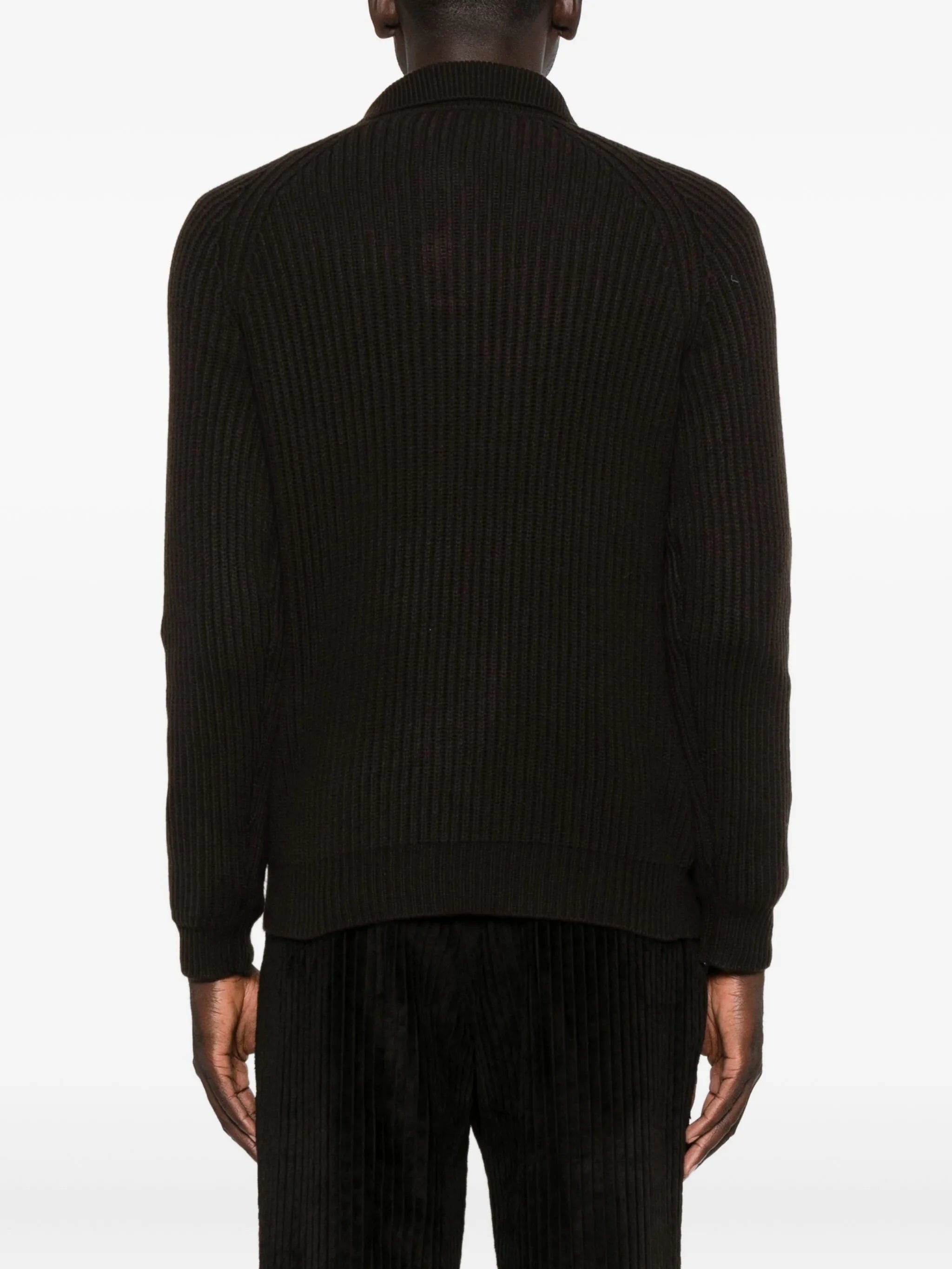 Mr. Darius ribbed-knit polo shirt