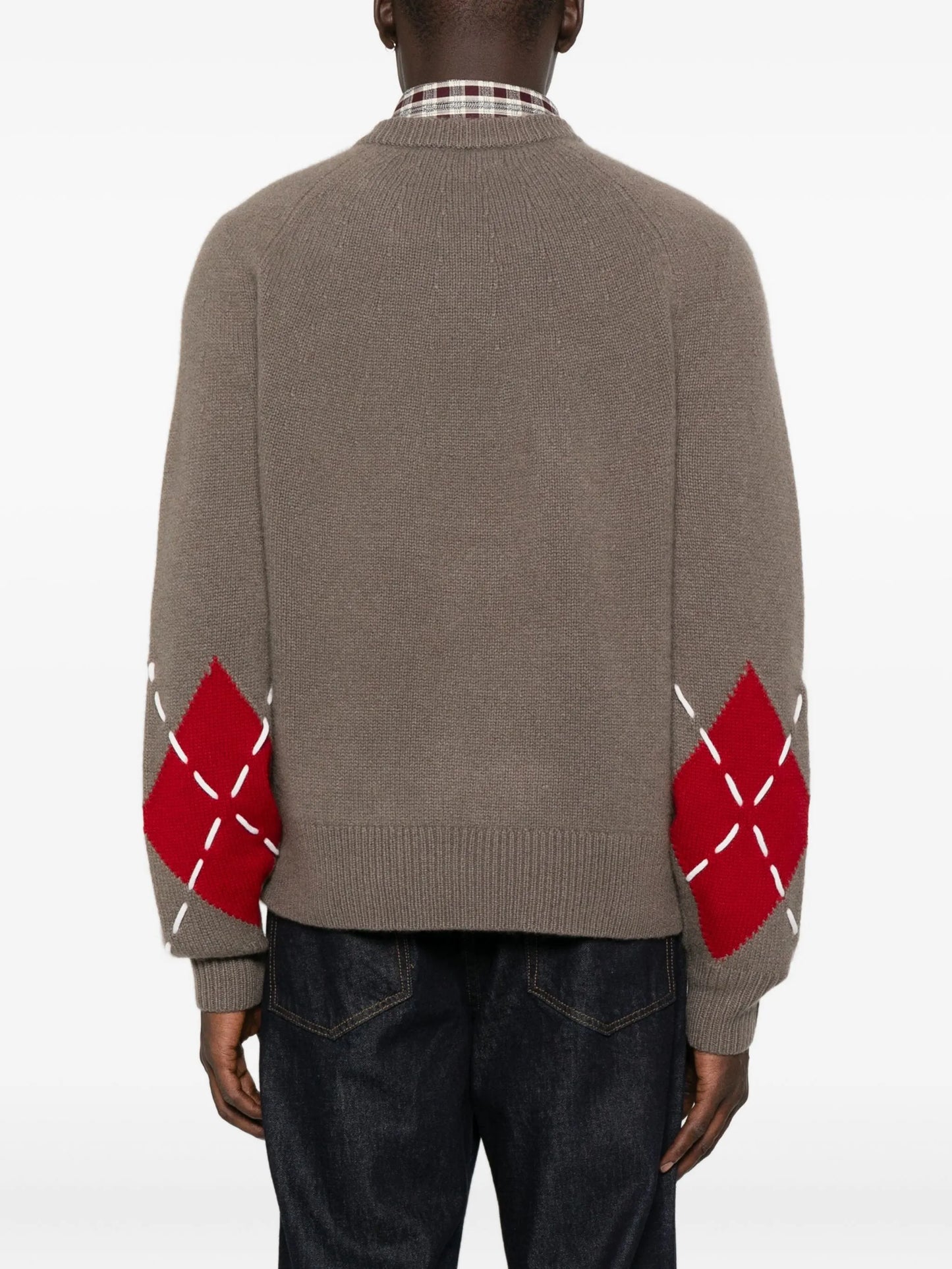 Sloane argyle V-neck sweater