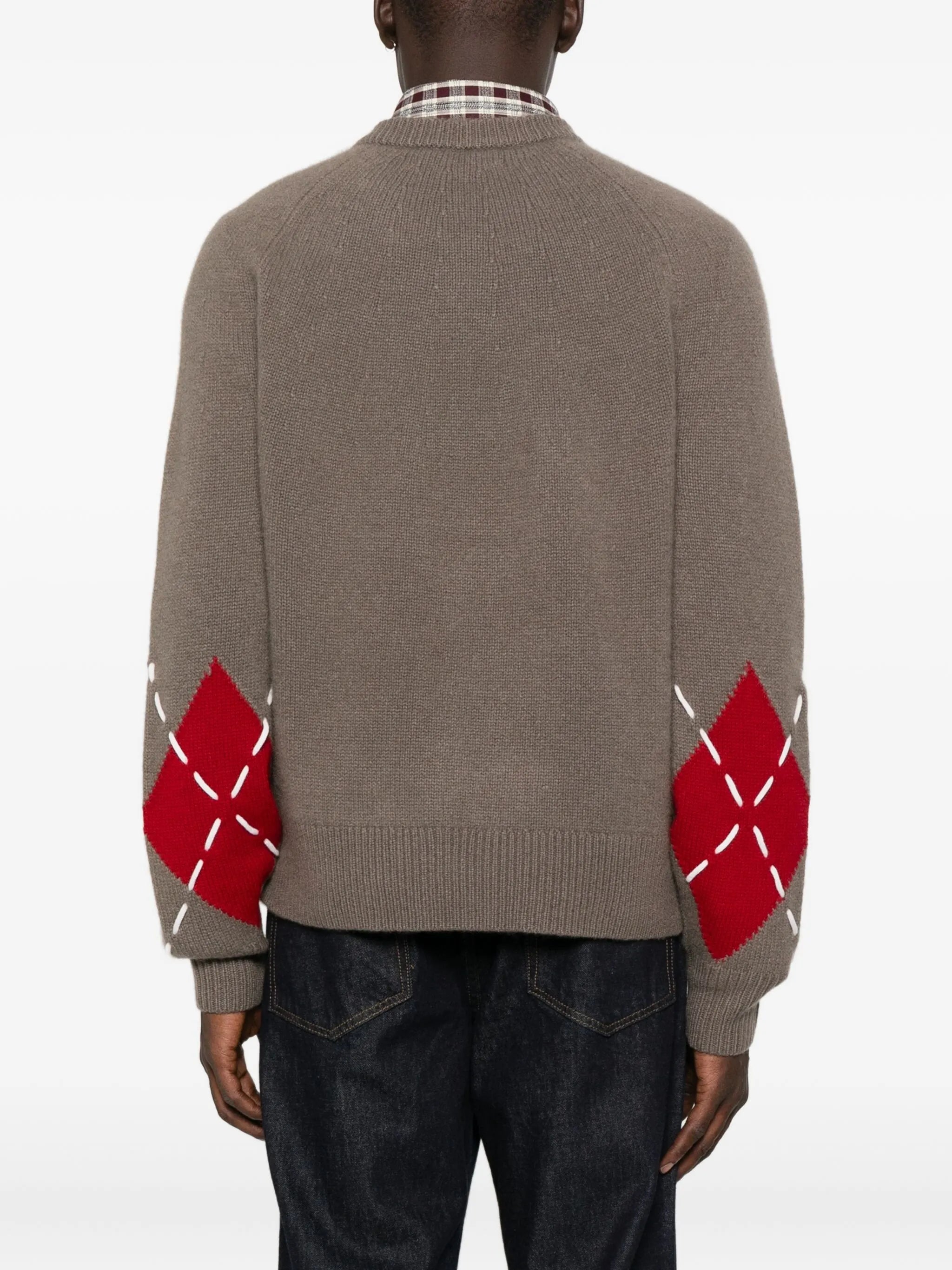 Sloane argyle V-neck sweater