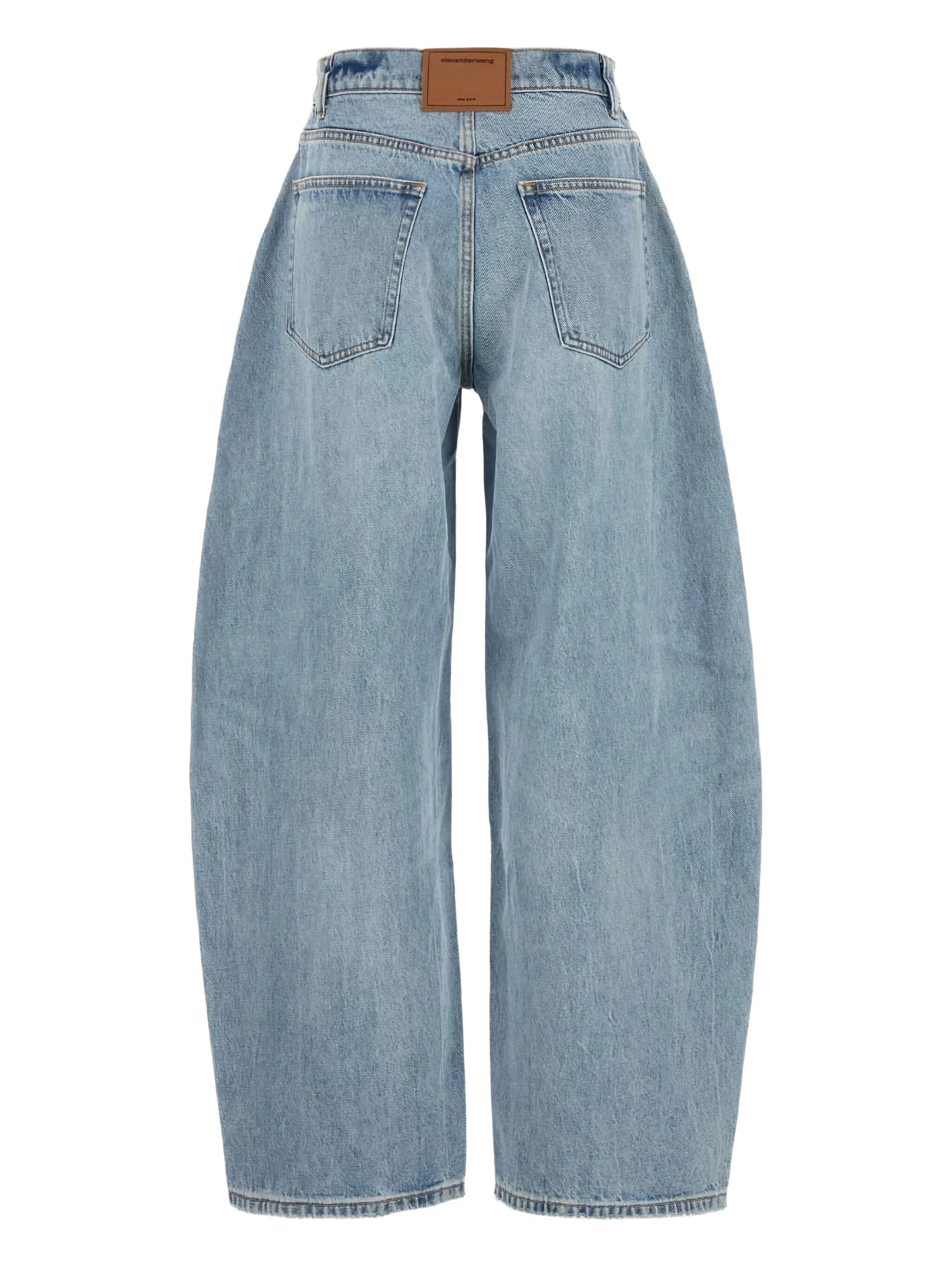 high-waisted jeans