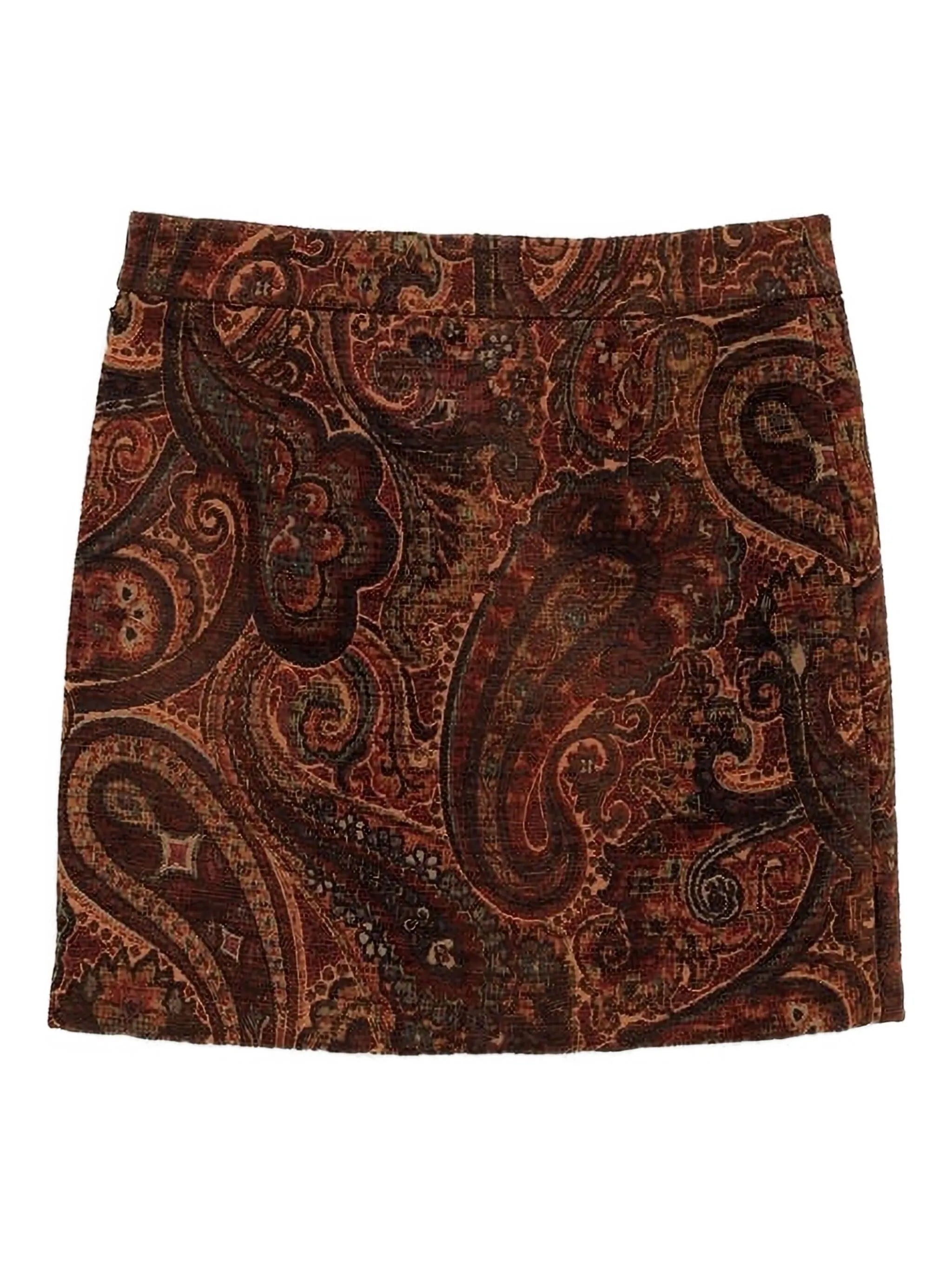 paisley-print mini skirt
