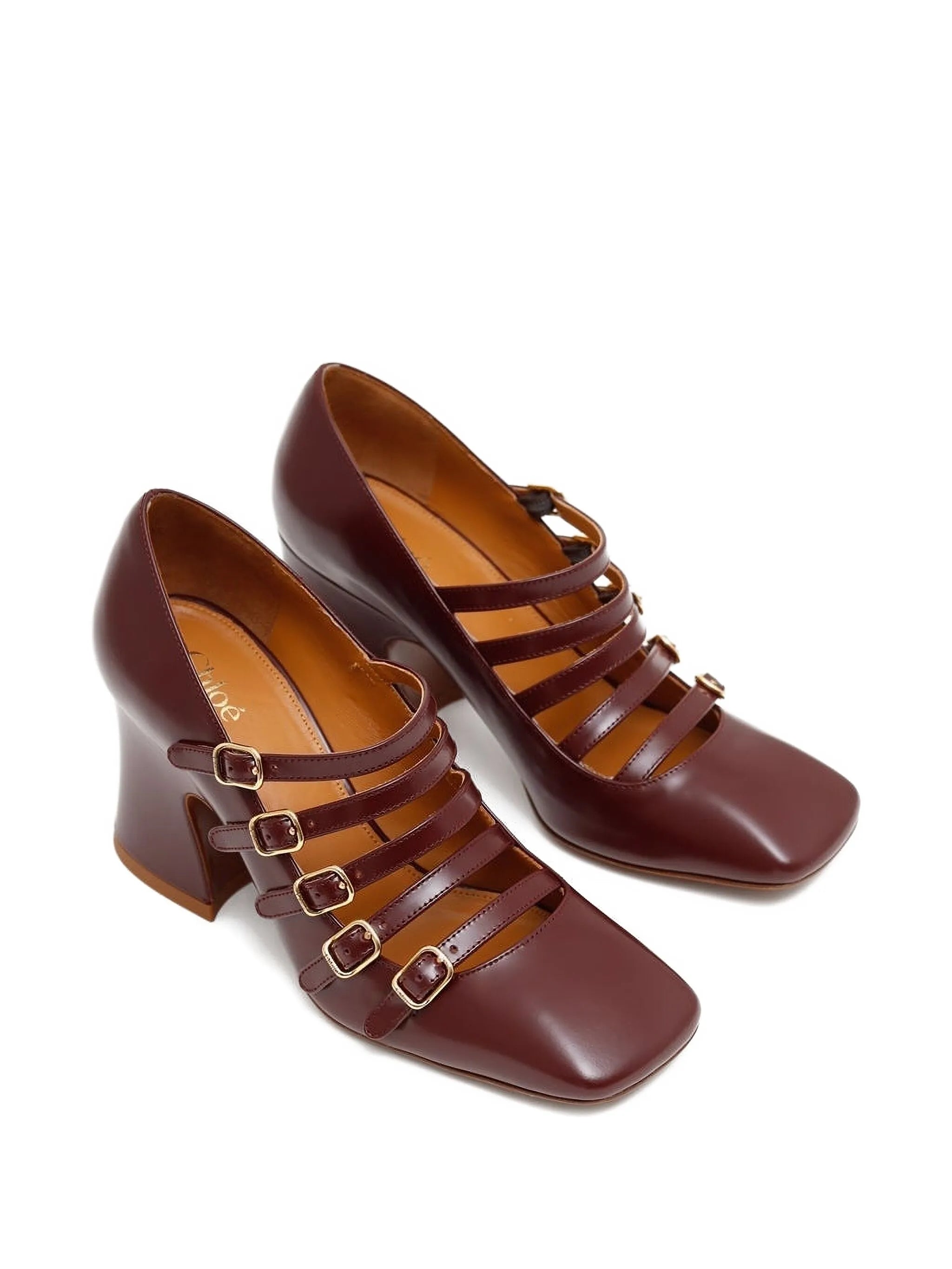 80mm Janis buckle-strap pumps