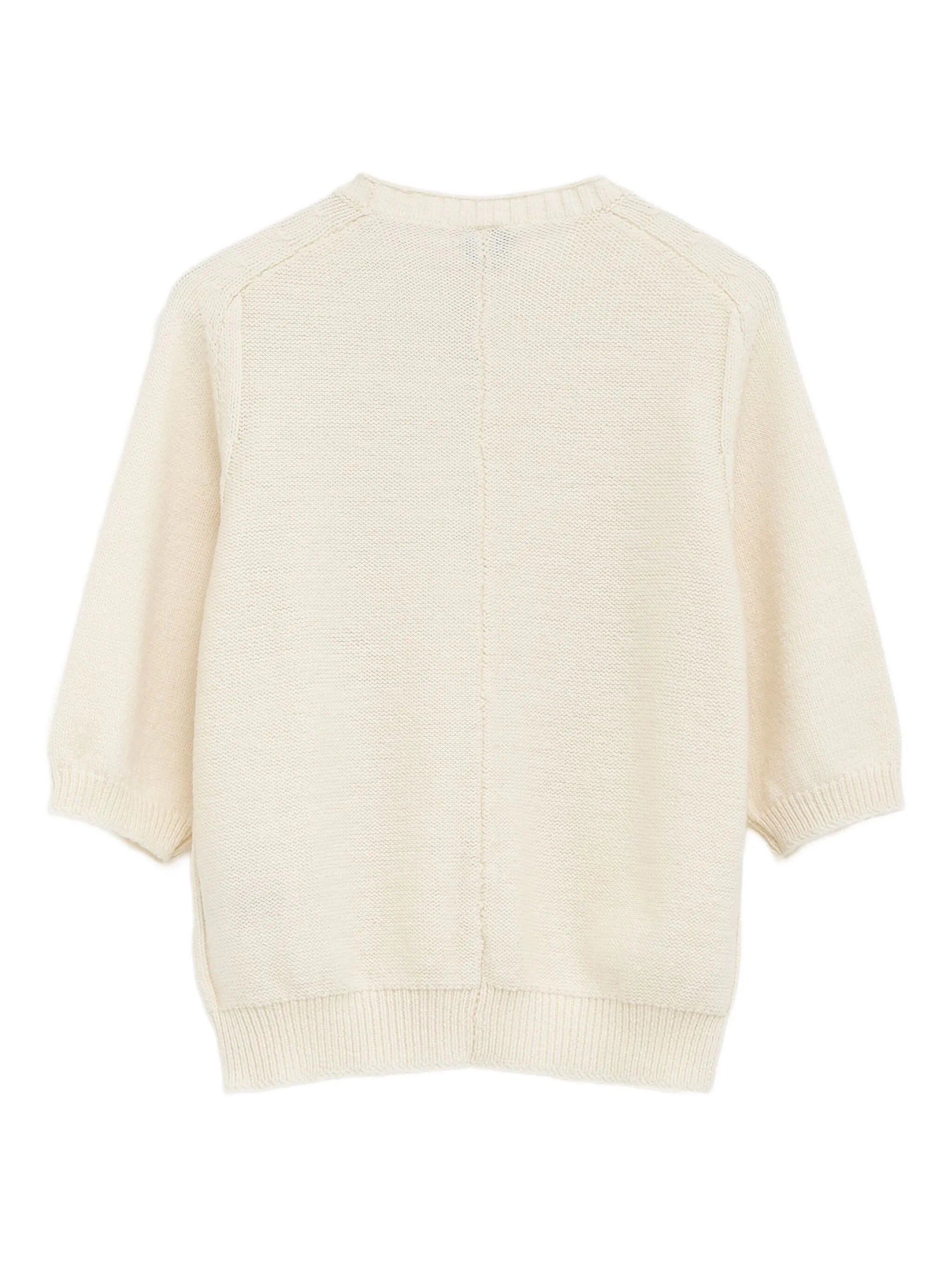 button-front knitted top