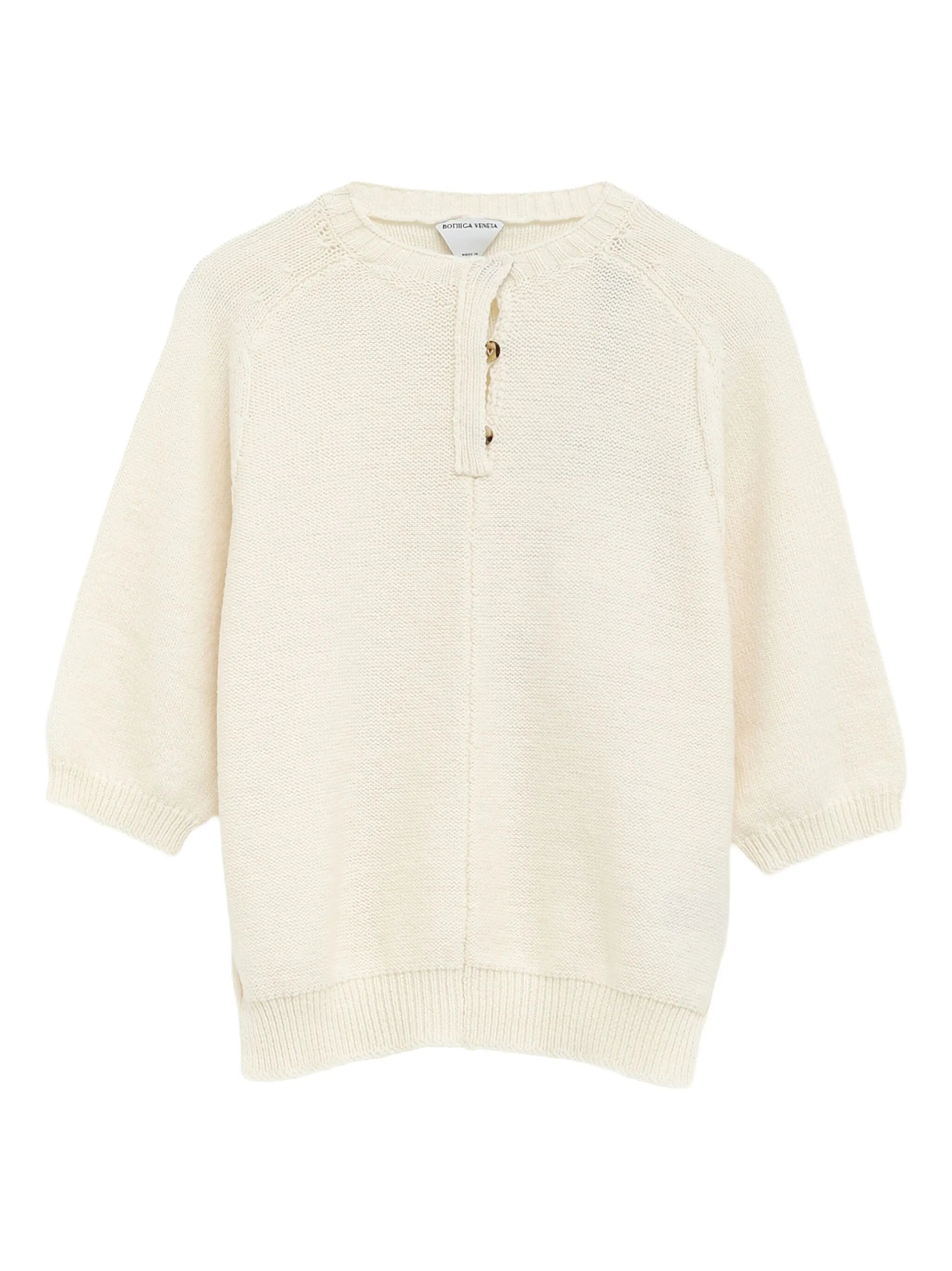 button-front knitted top