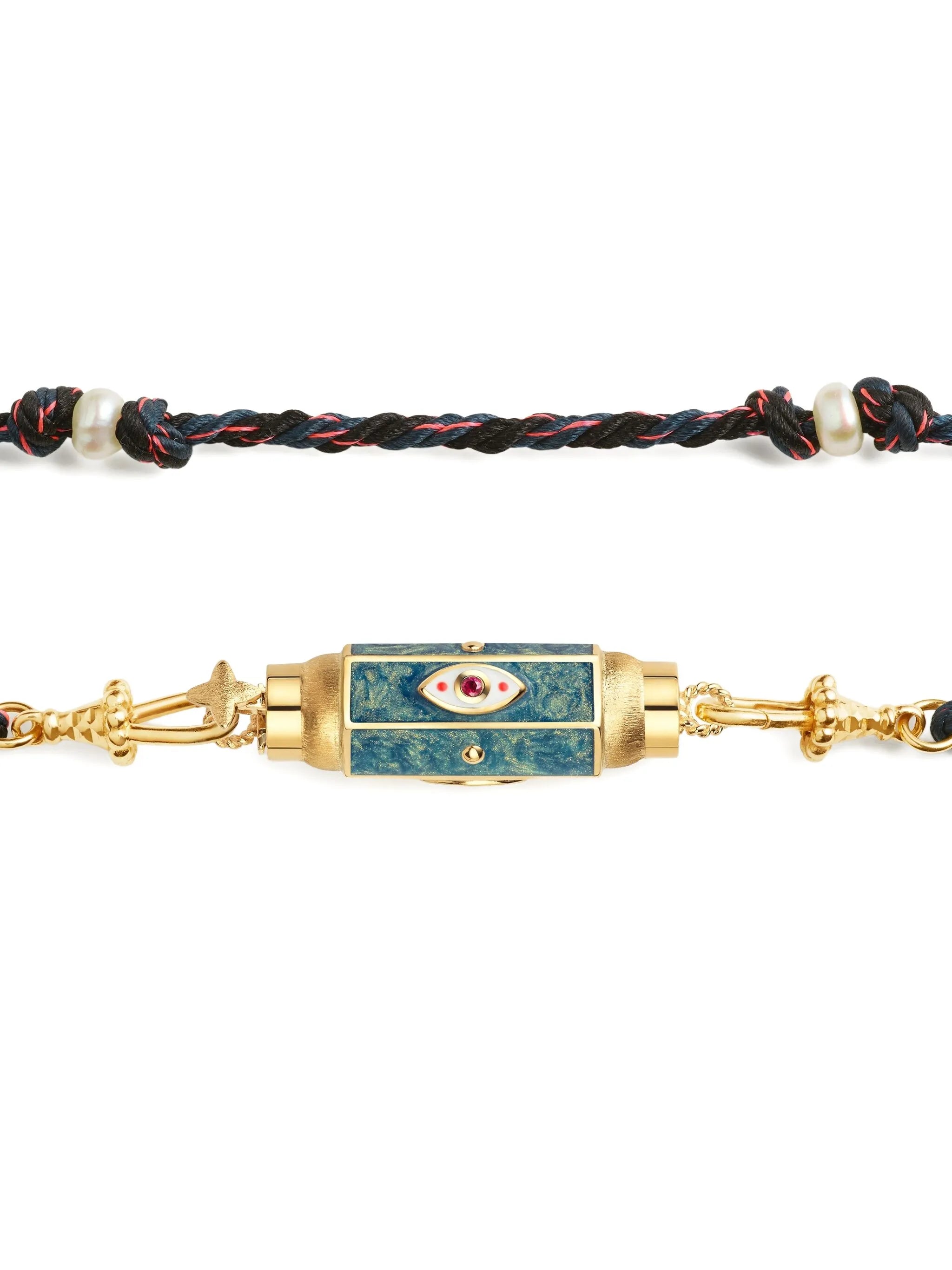 beaded eye-charm necklace