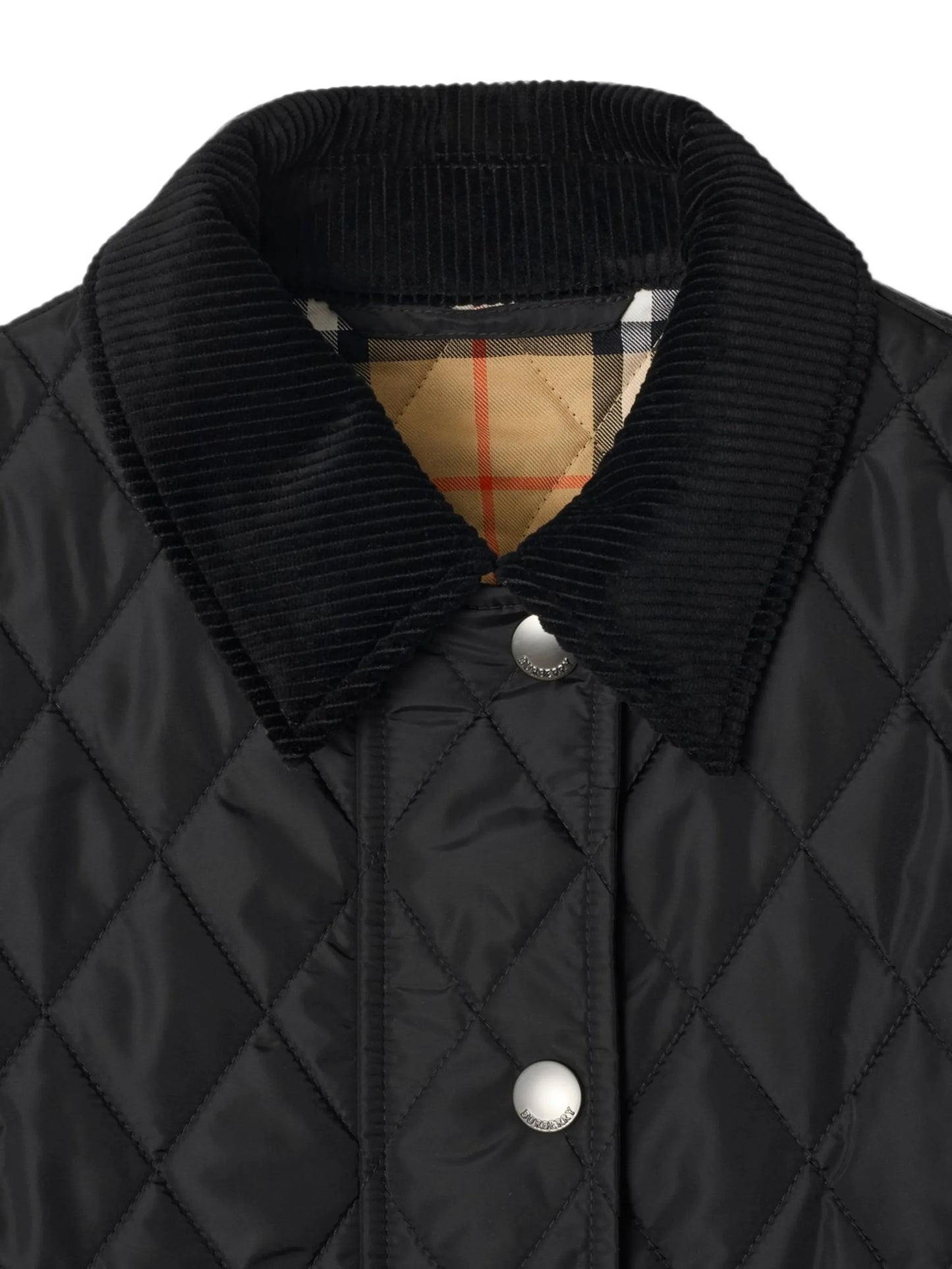 cropped quilted nylon jacket