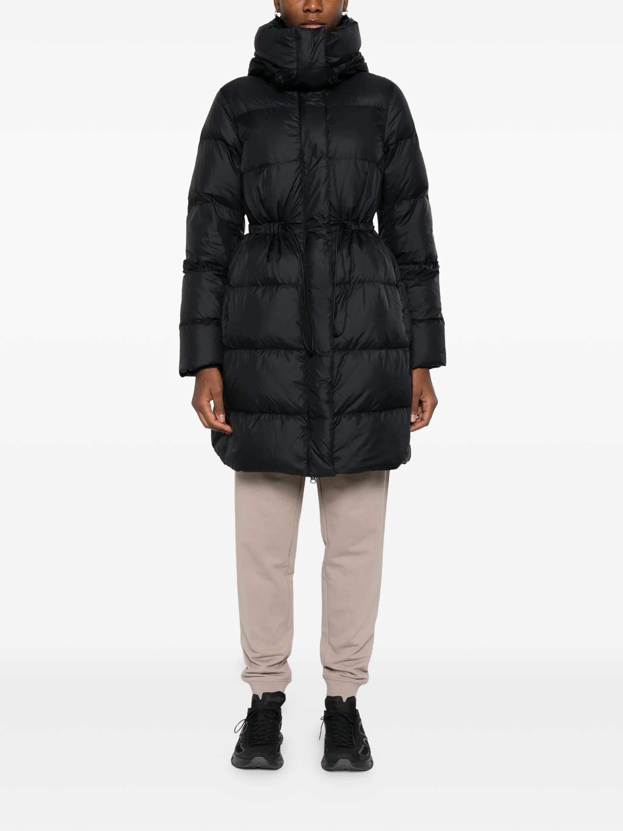 padded hooded coat