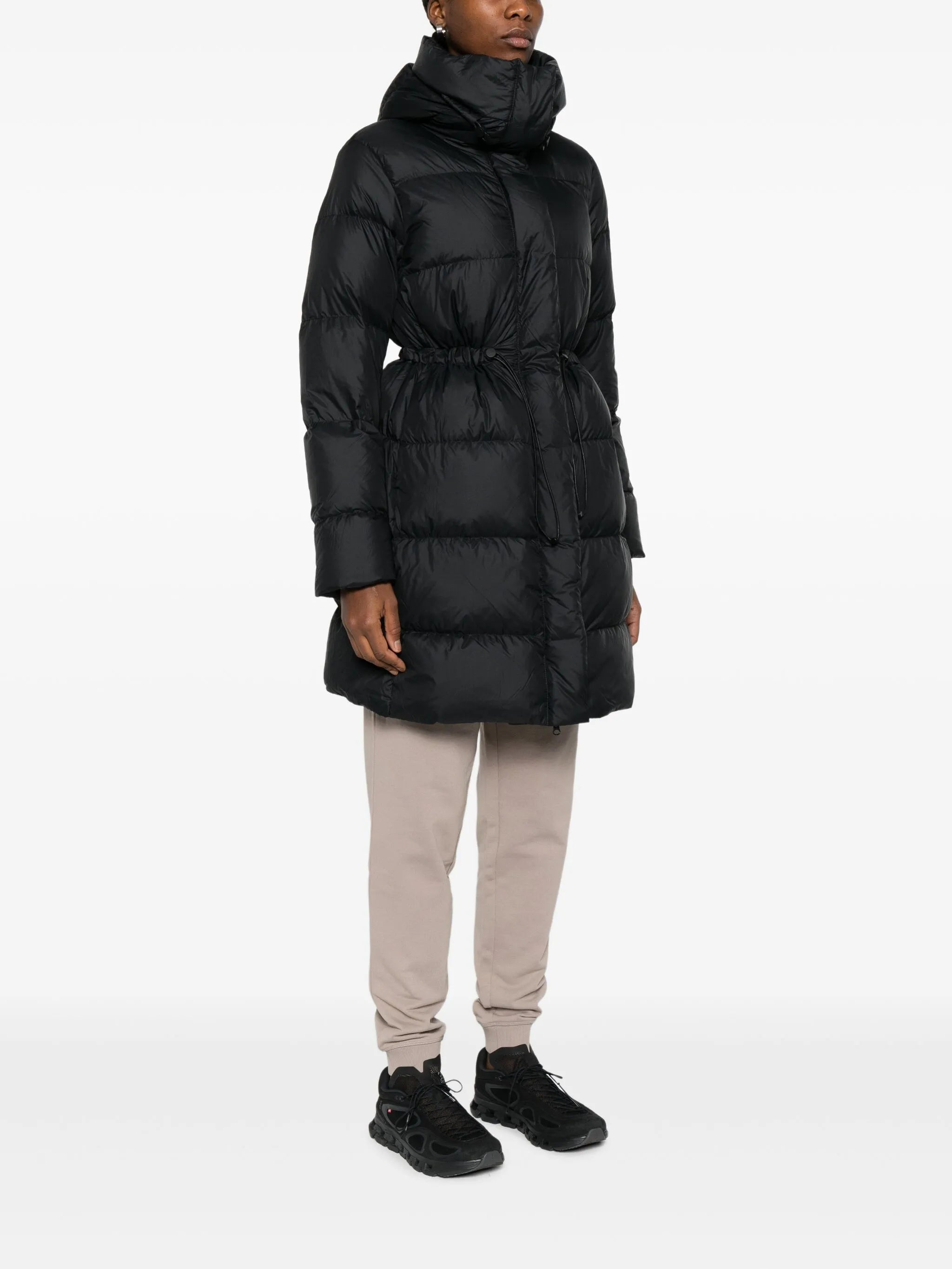padded hooded coat