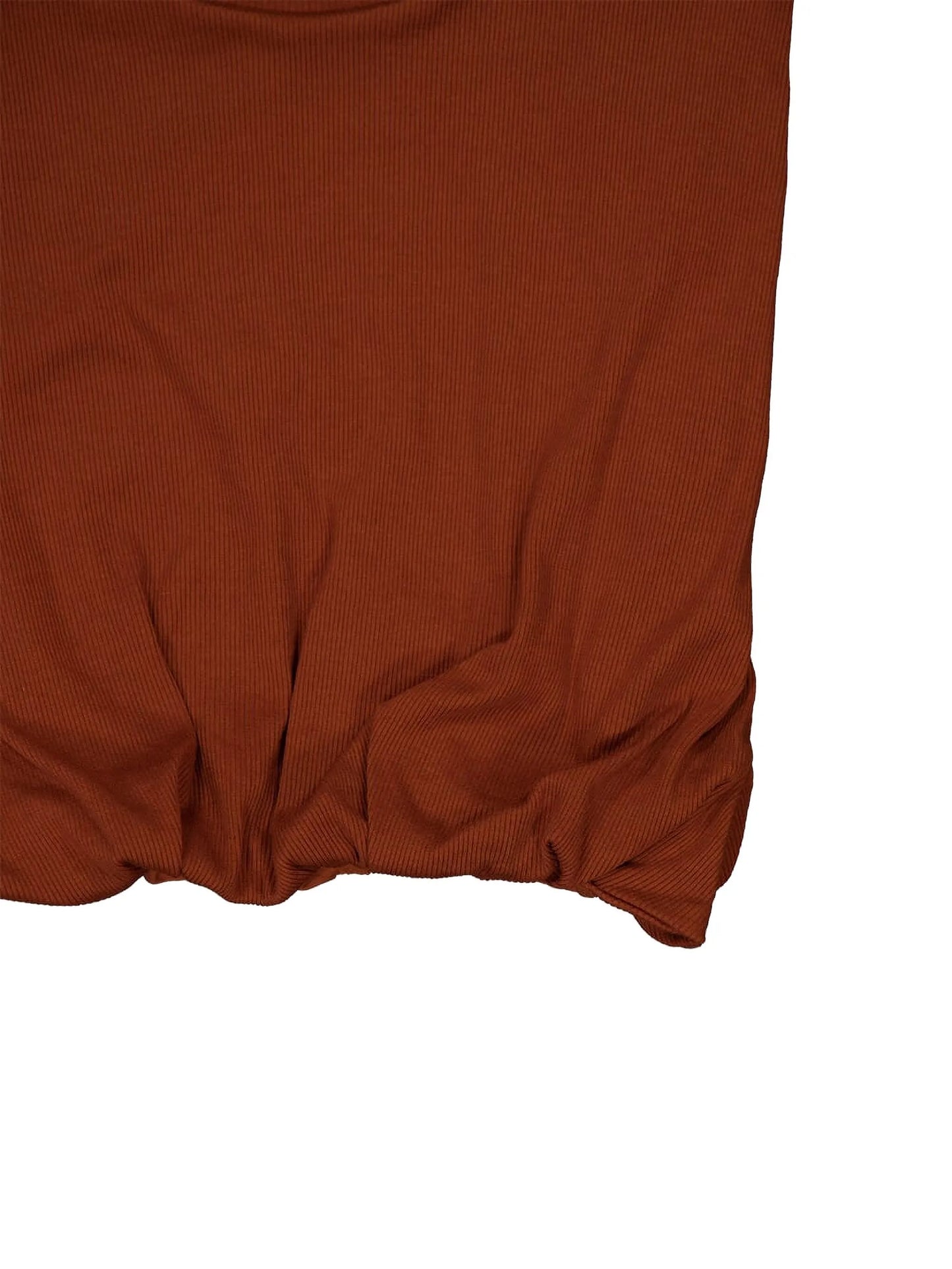 padded-shoulder ribbed t-shirt