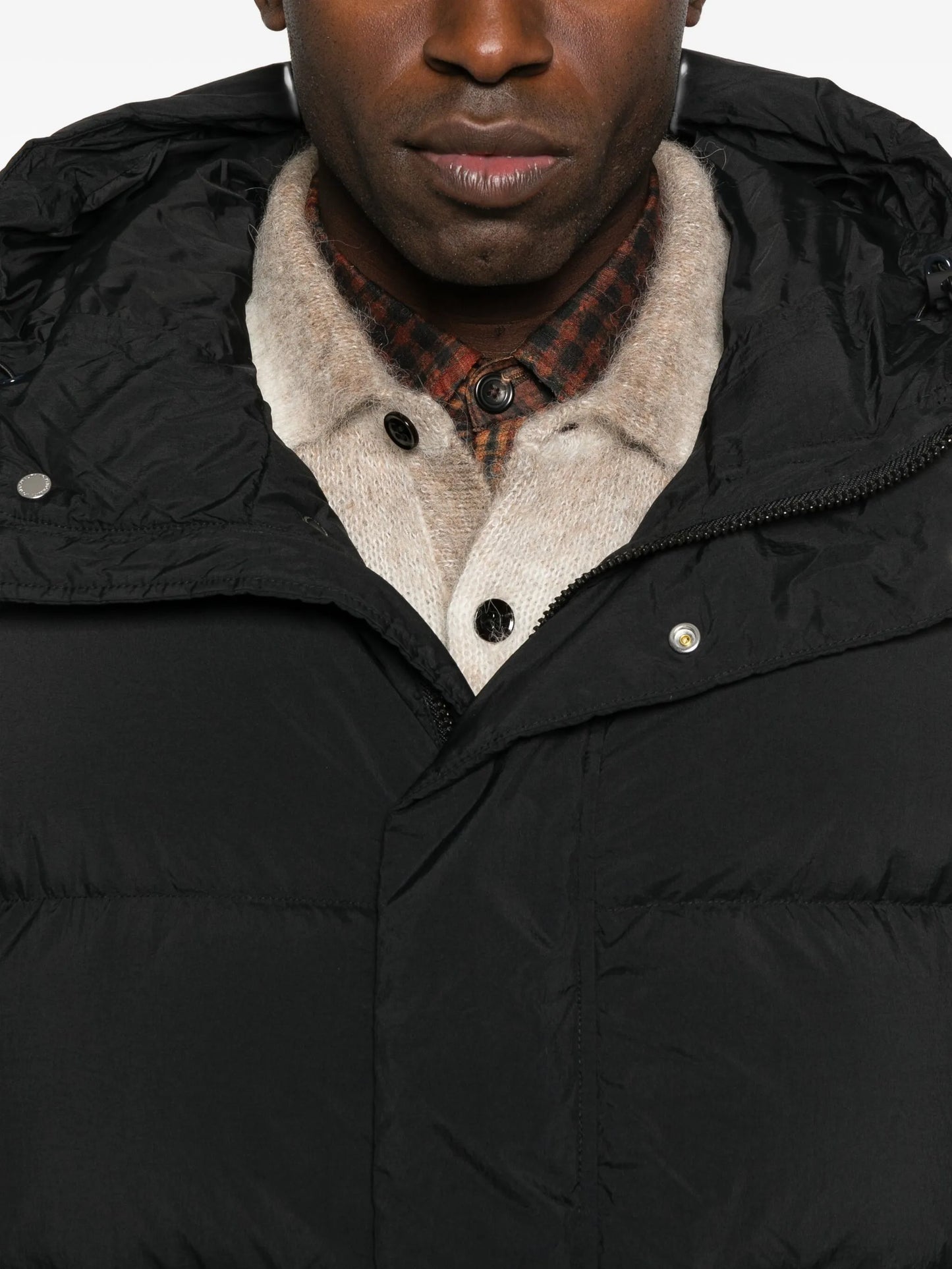 hooded quilted jacket