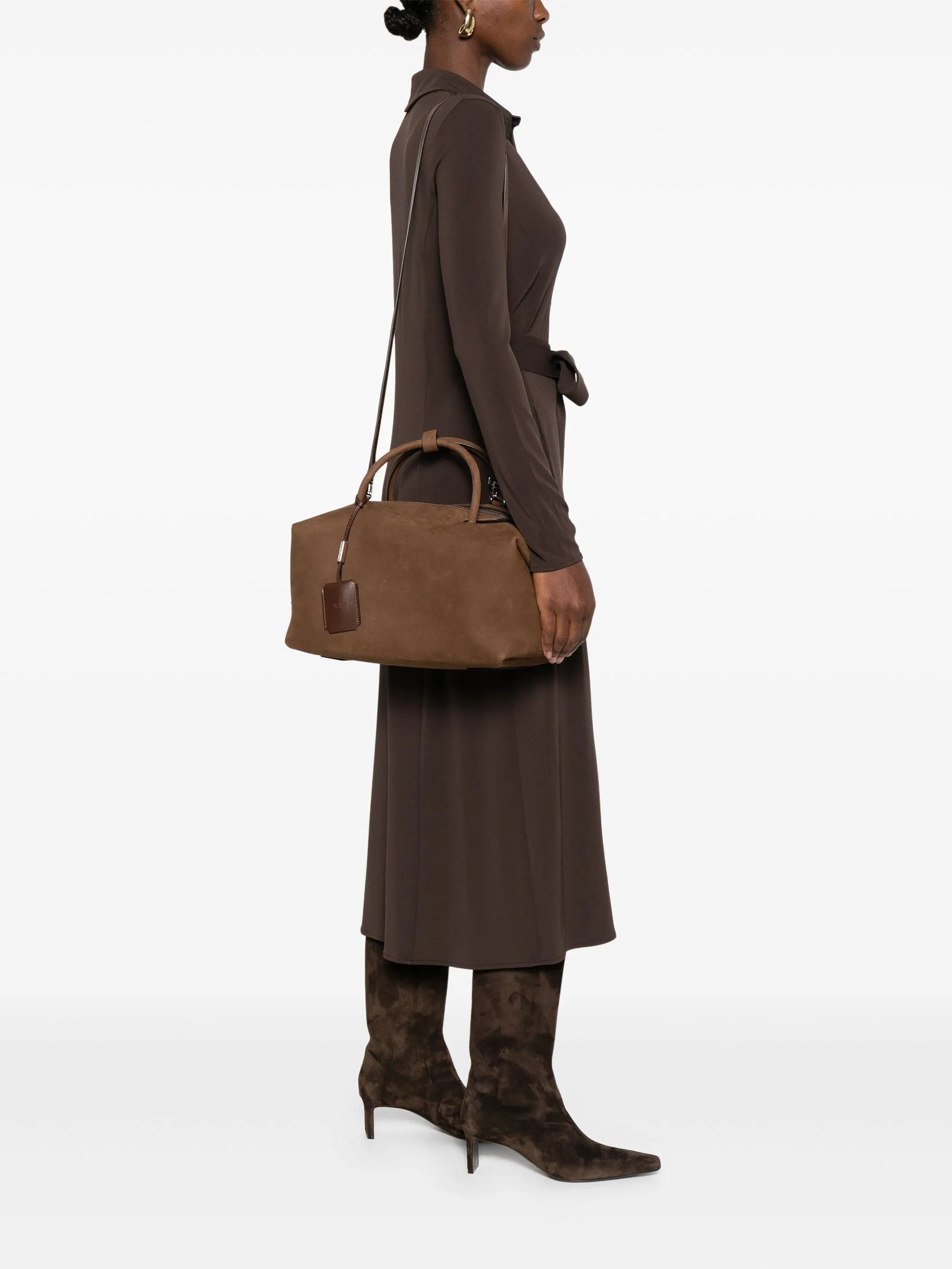 medium suede tote bag