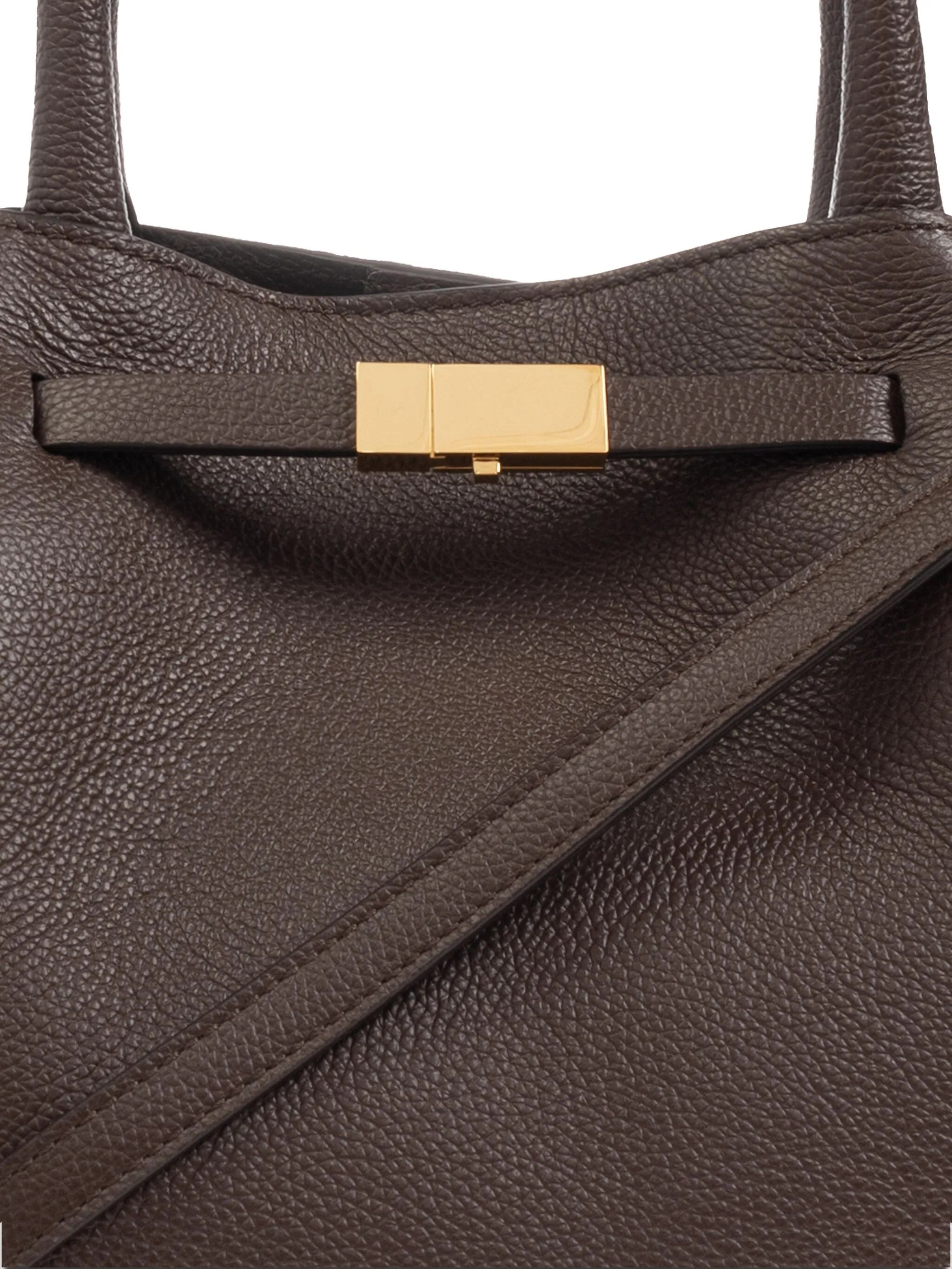 medium New York leather tote bag