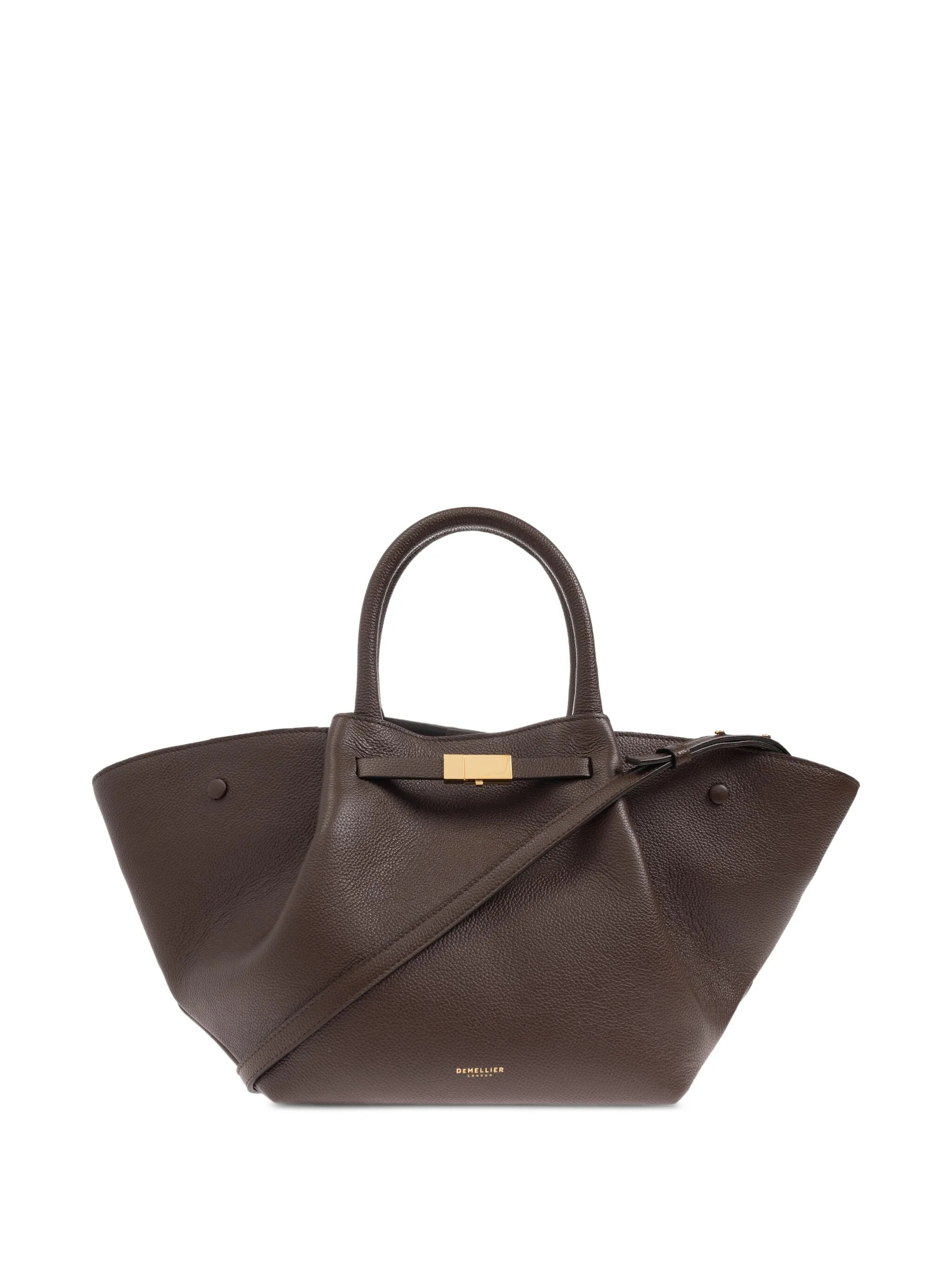 medium New York leather tote bag