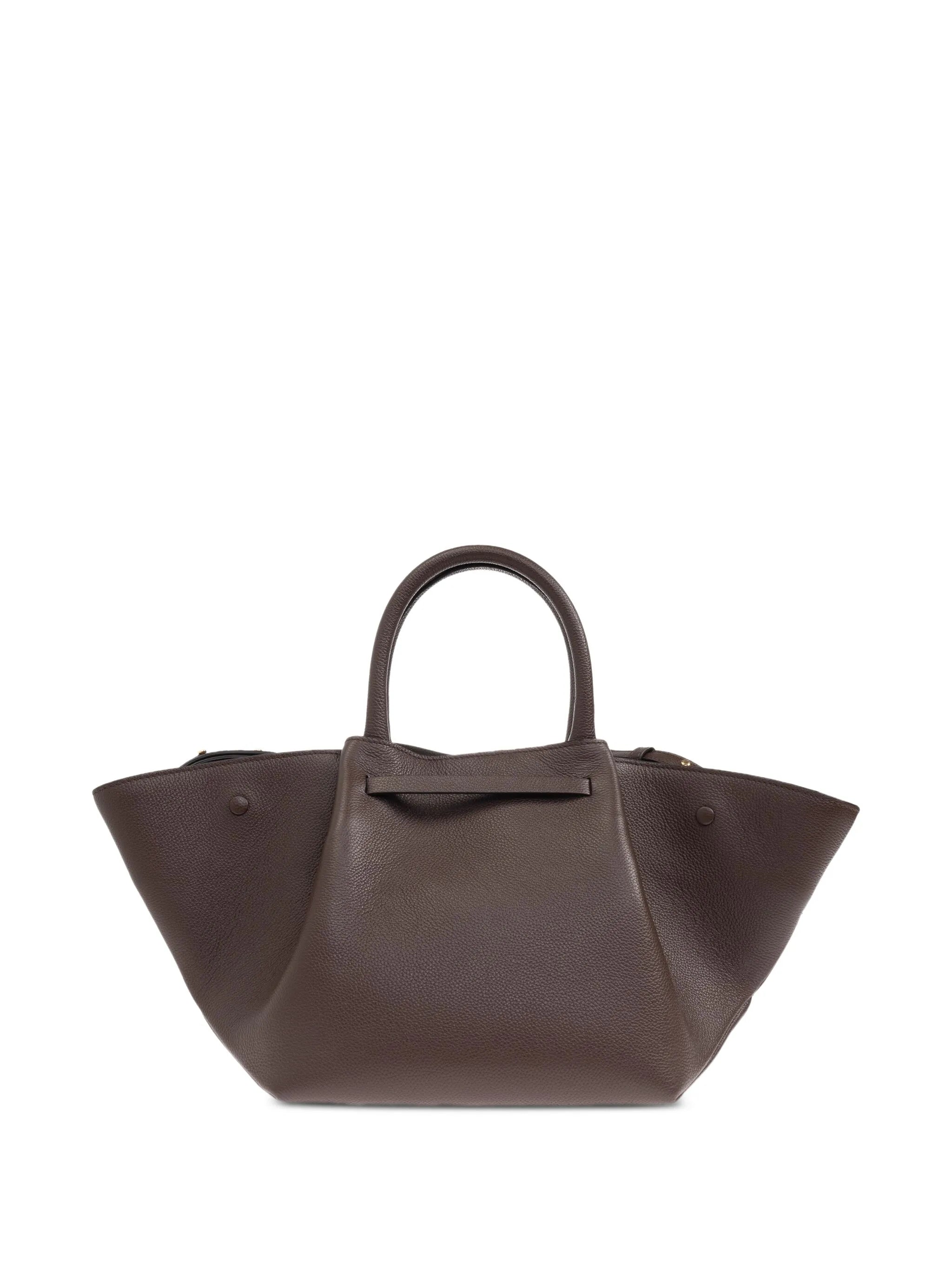 medium New York leather tote bag