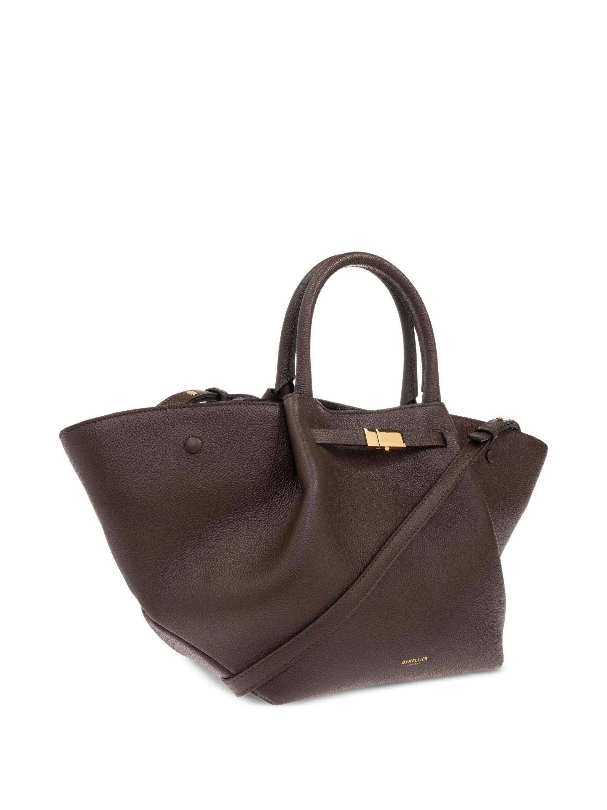 medium New York leather tote bag