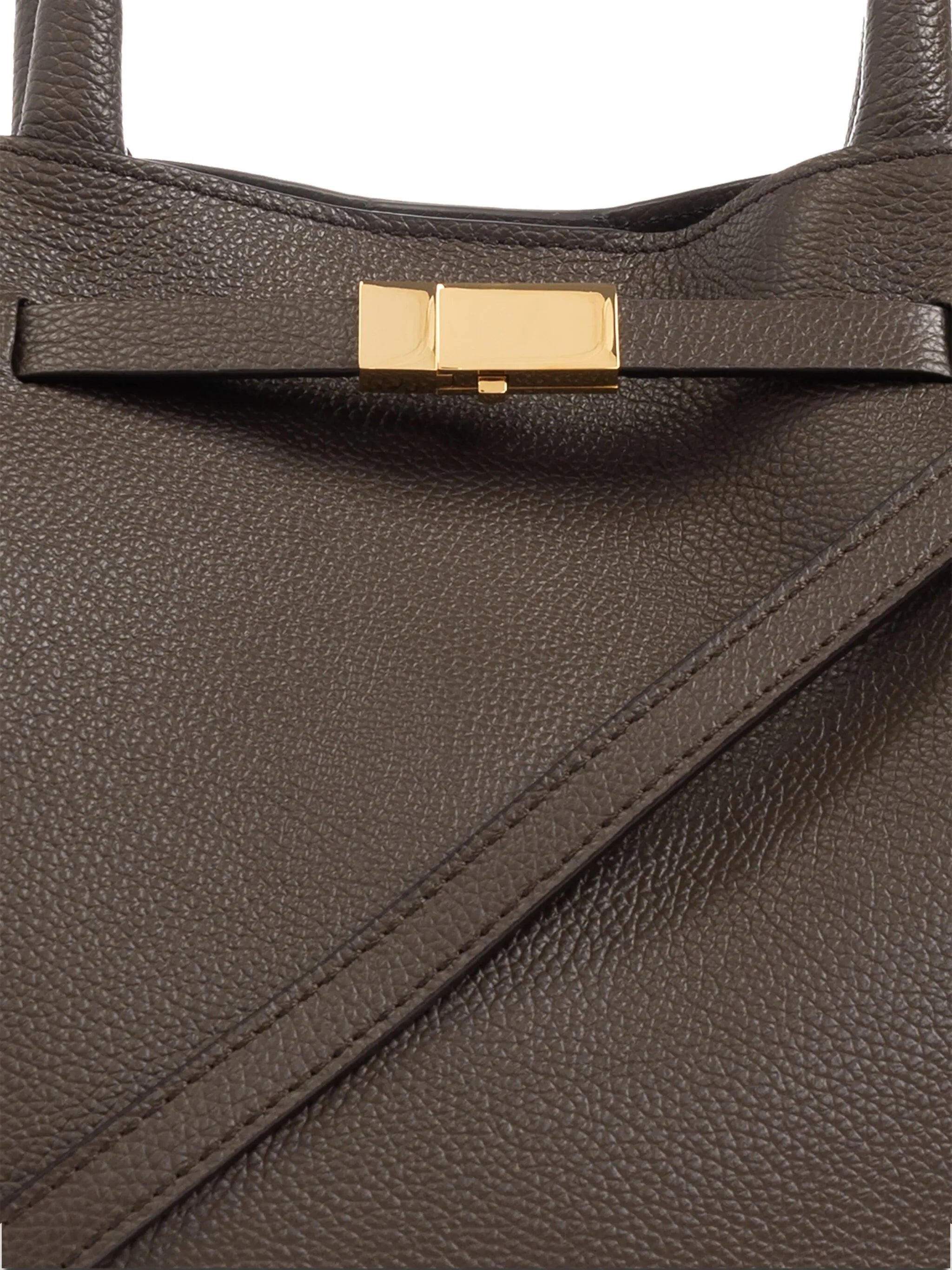 medium New York leather tote bag