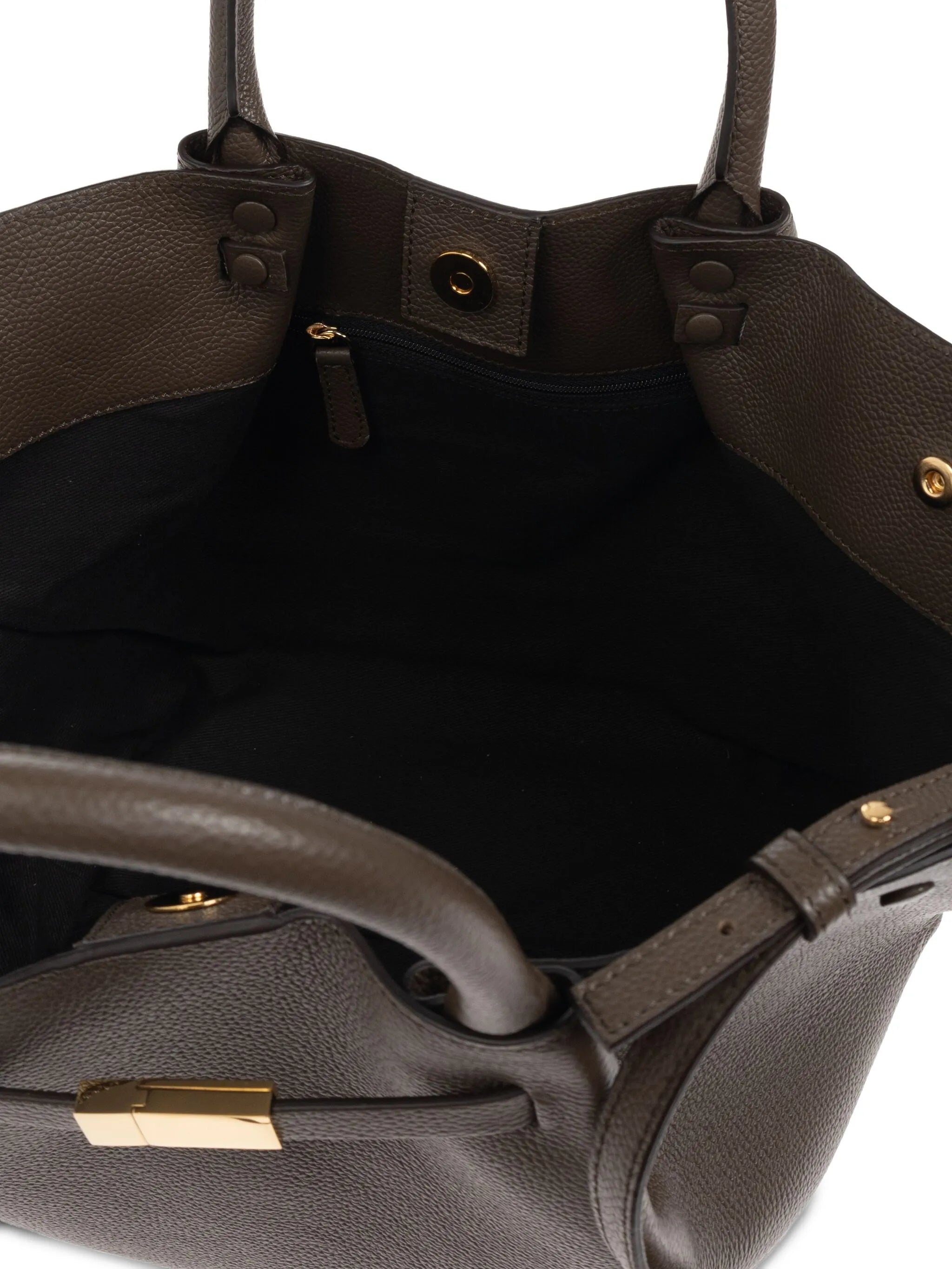 medium New York leather tote bag