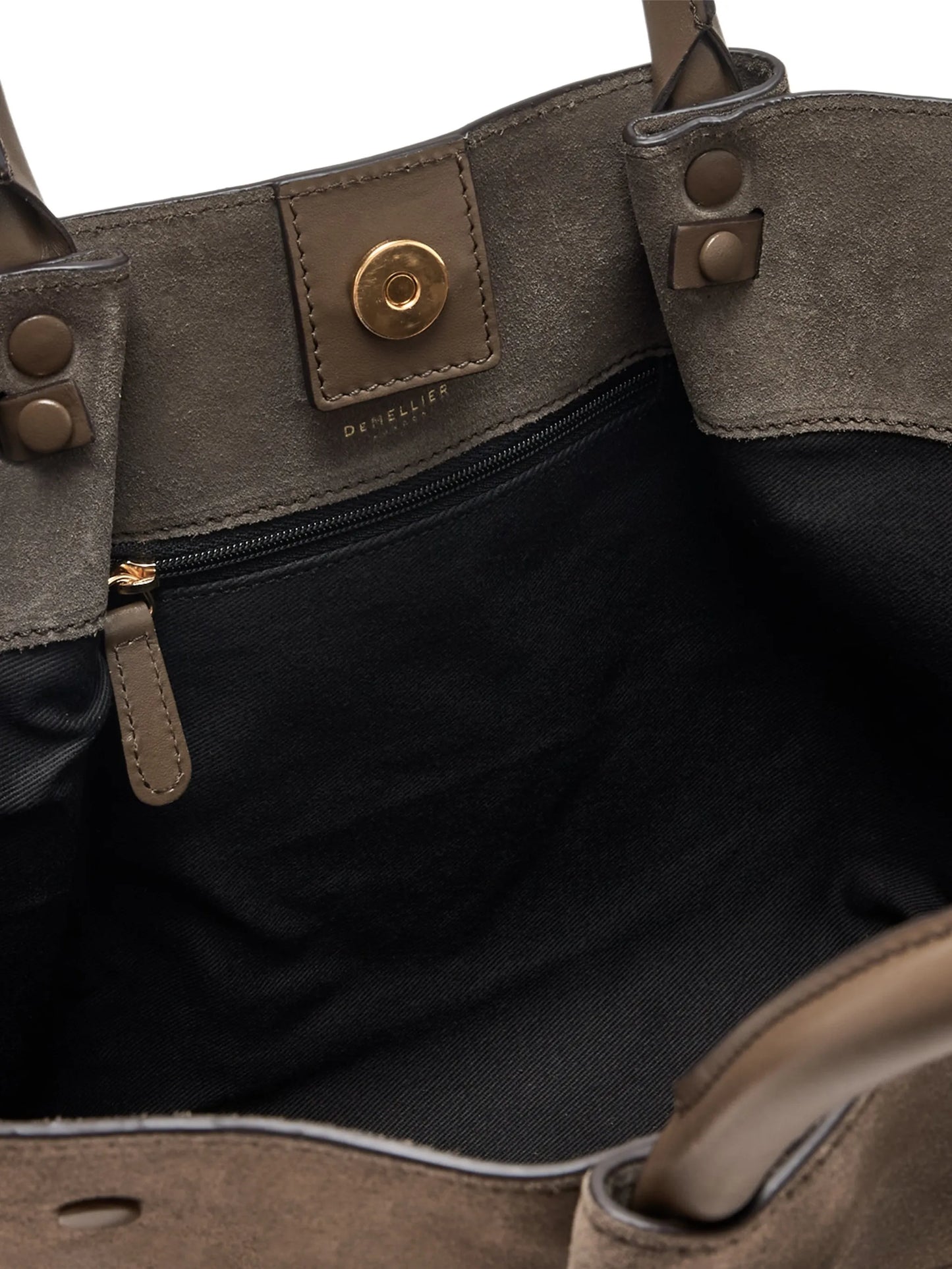 medium New York leather tote bag