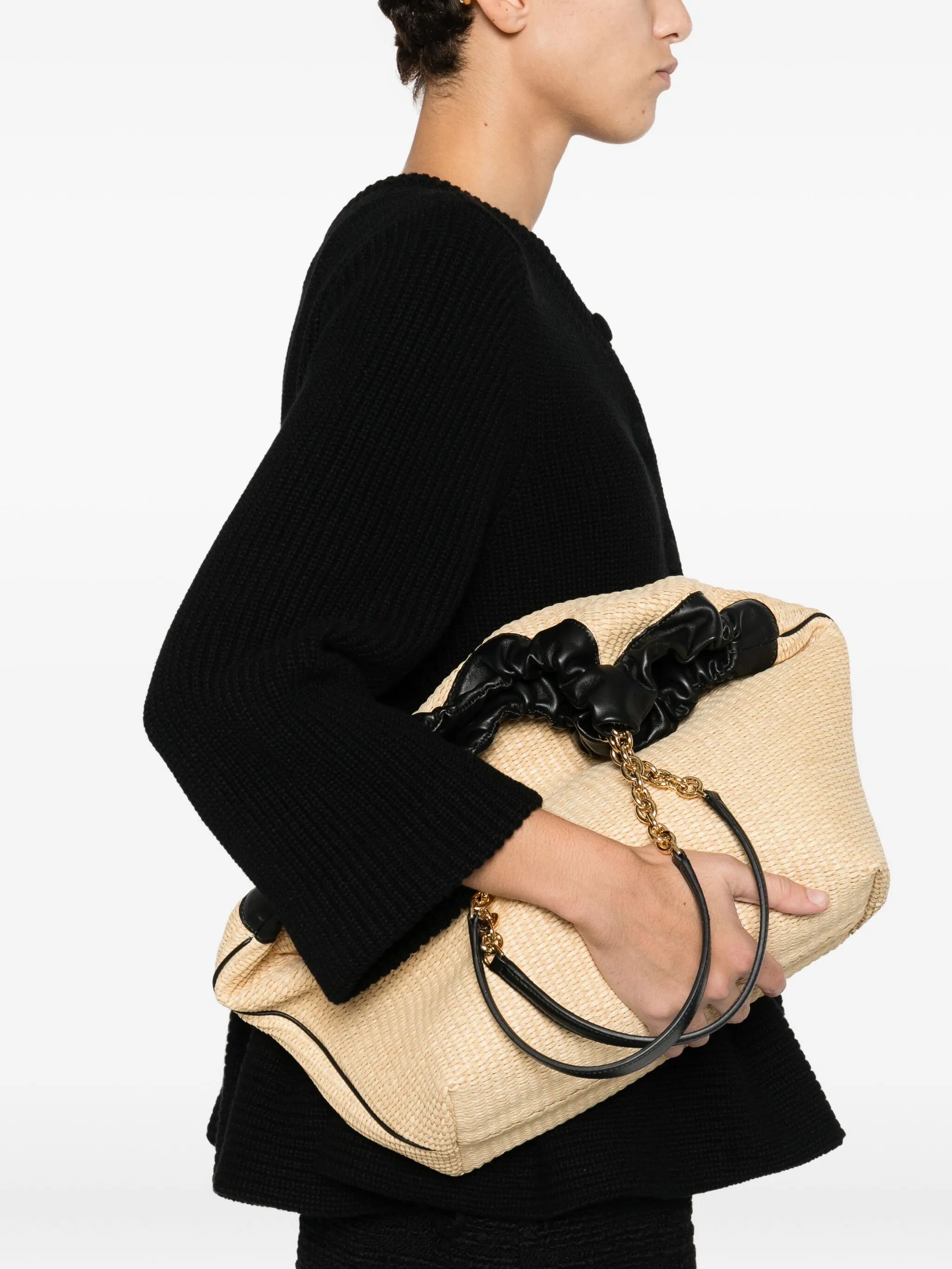 Miami woven bucket bag