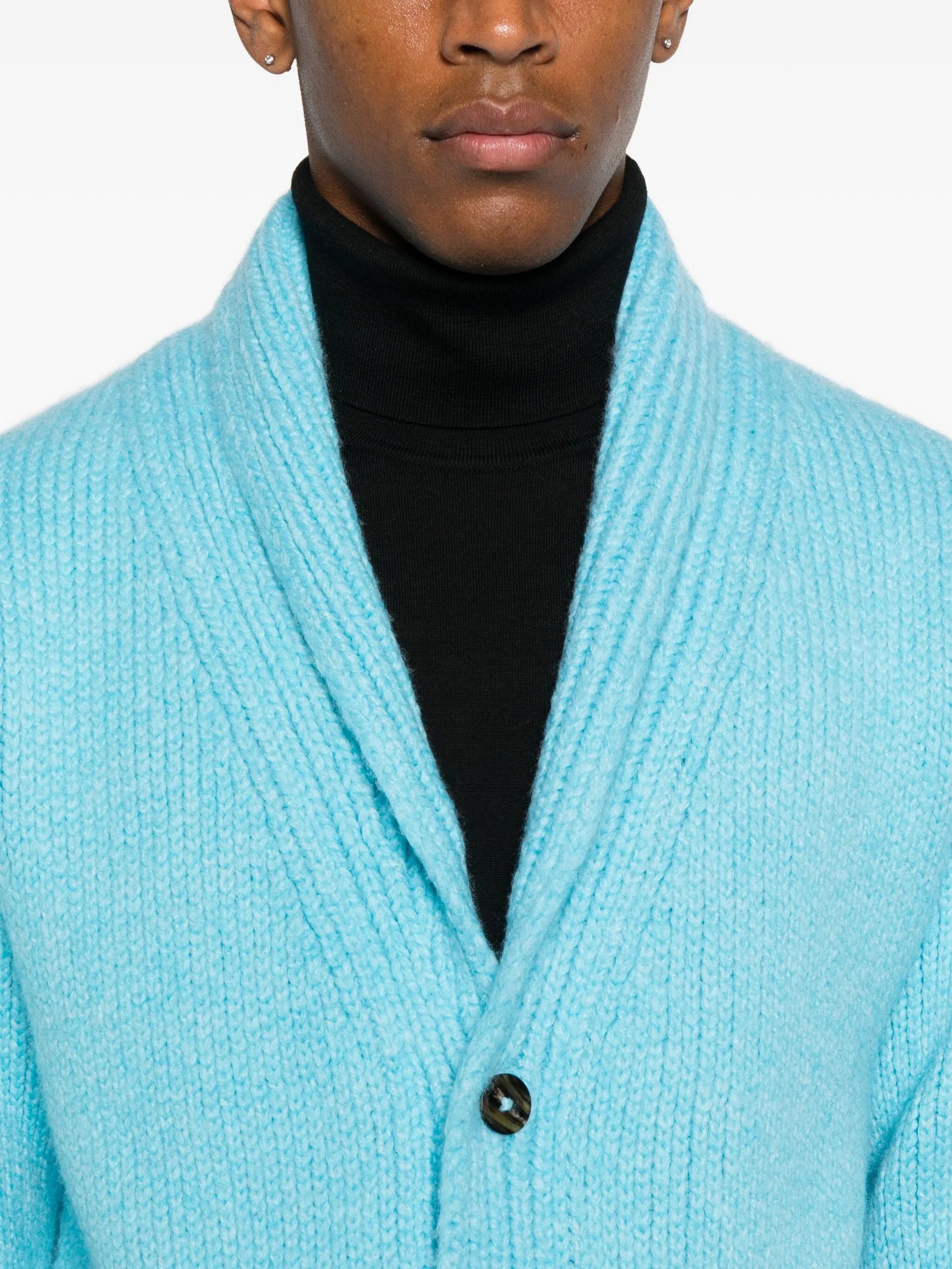 shawl-collar cardigan