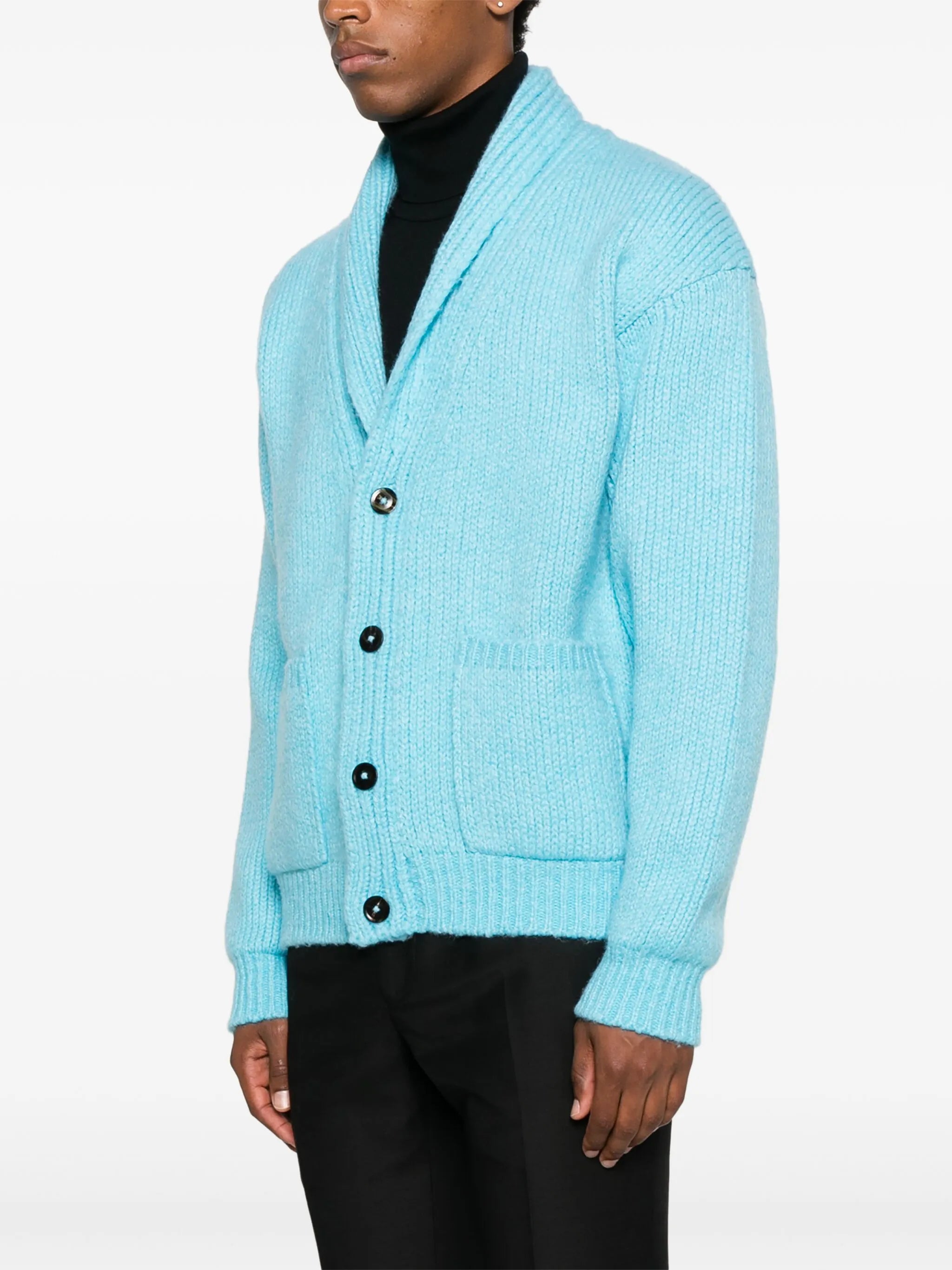 shawl-collar cardigan