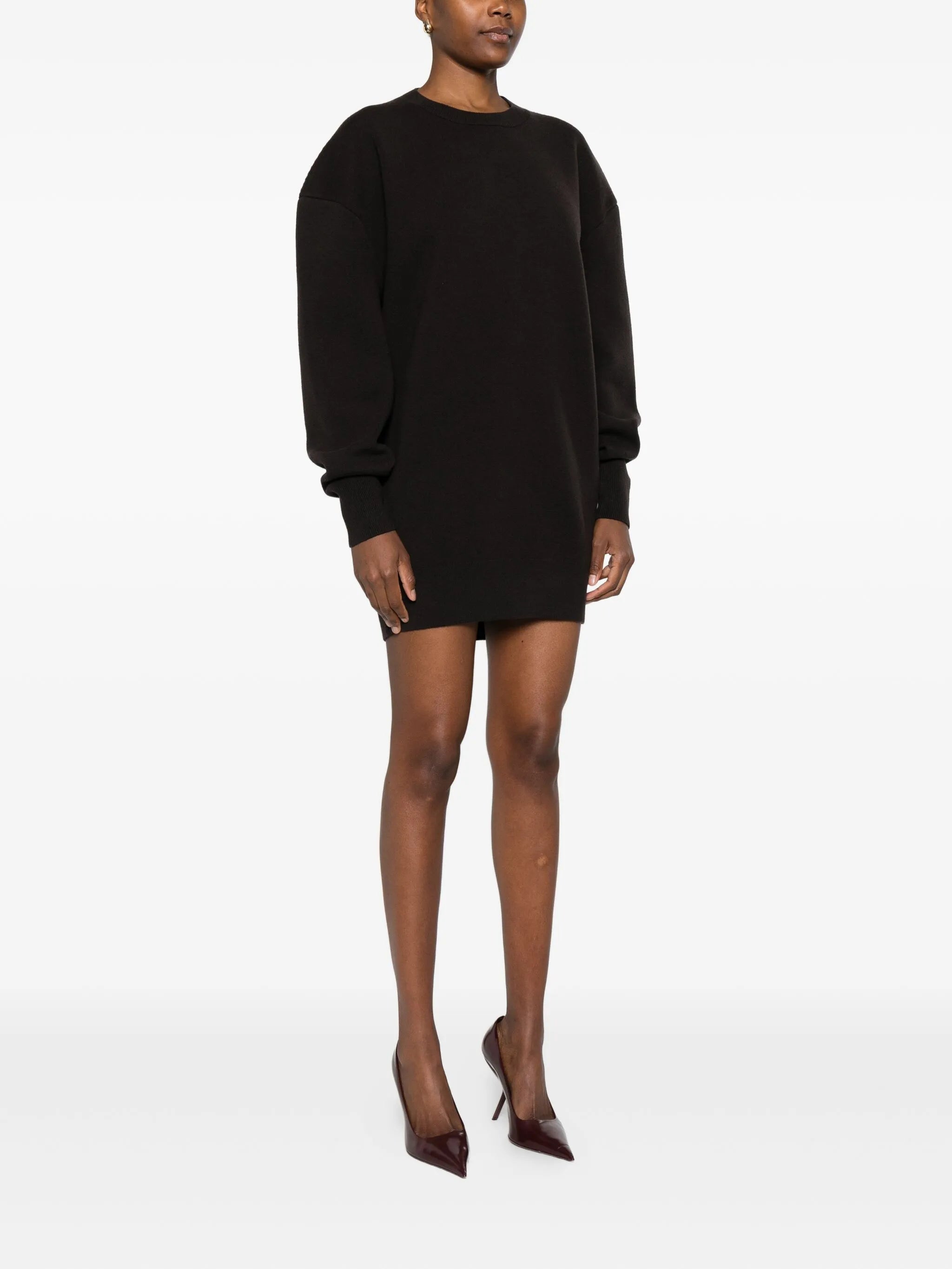 round-neck mini dress