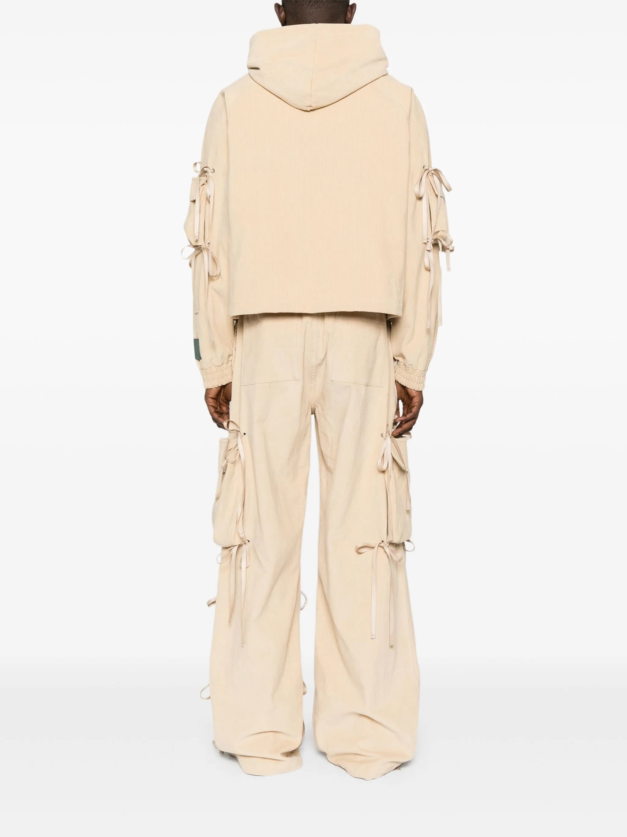 strap-detail hooded jacket