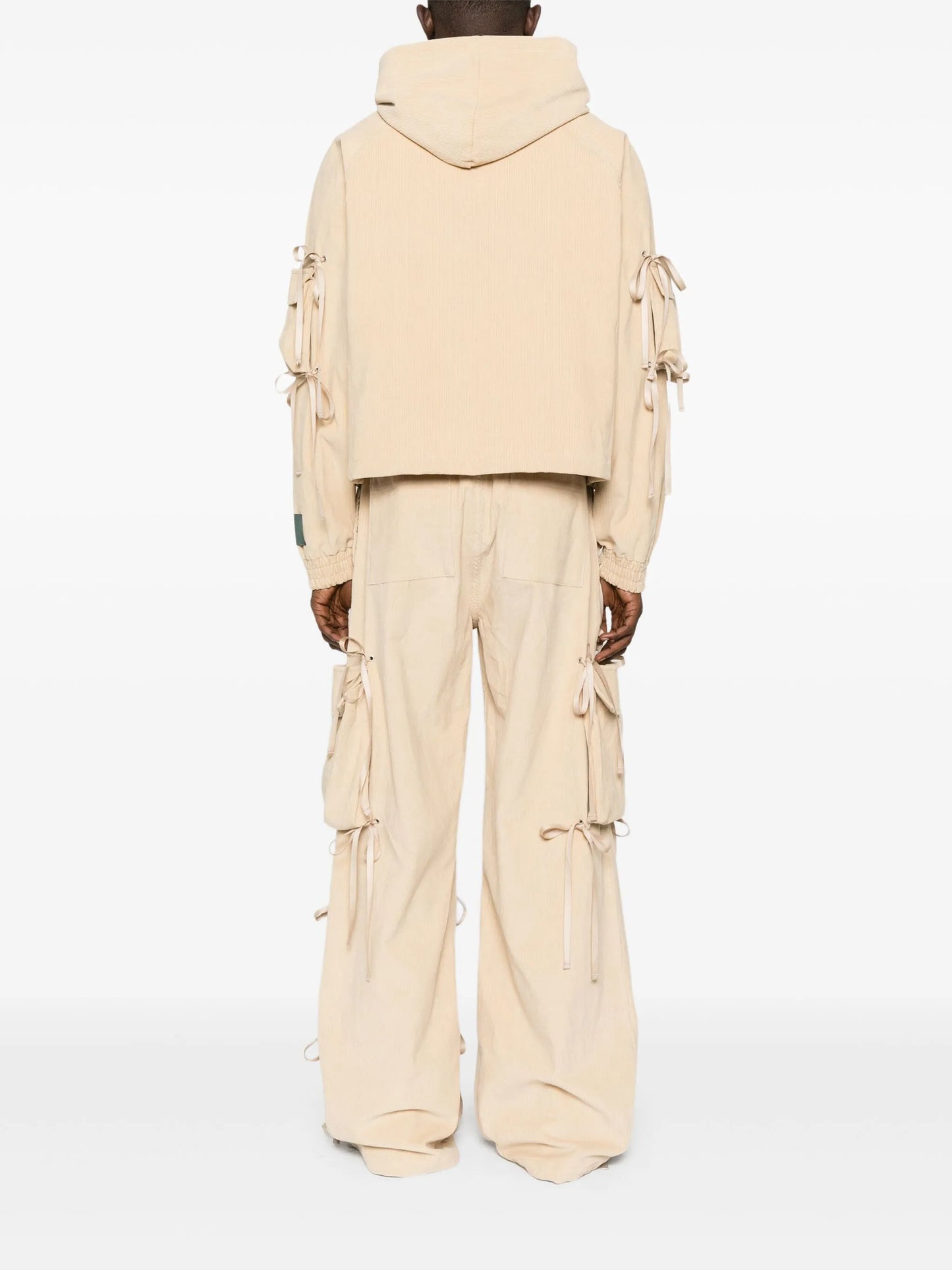 strap-detail hooded jacket