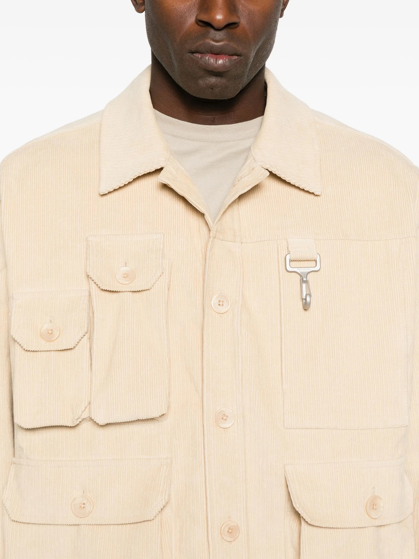 multi-pocket corduroy shirt jacket