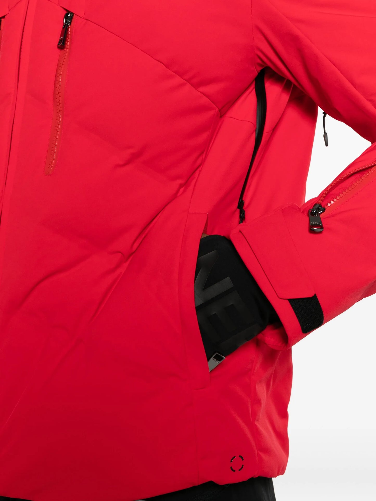Jervis-D hooded zip padded ski jacket