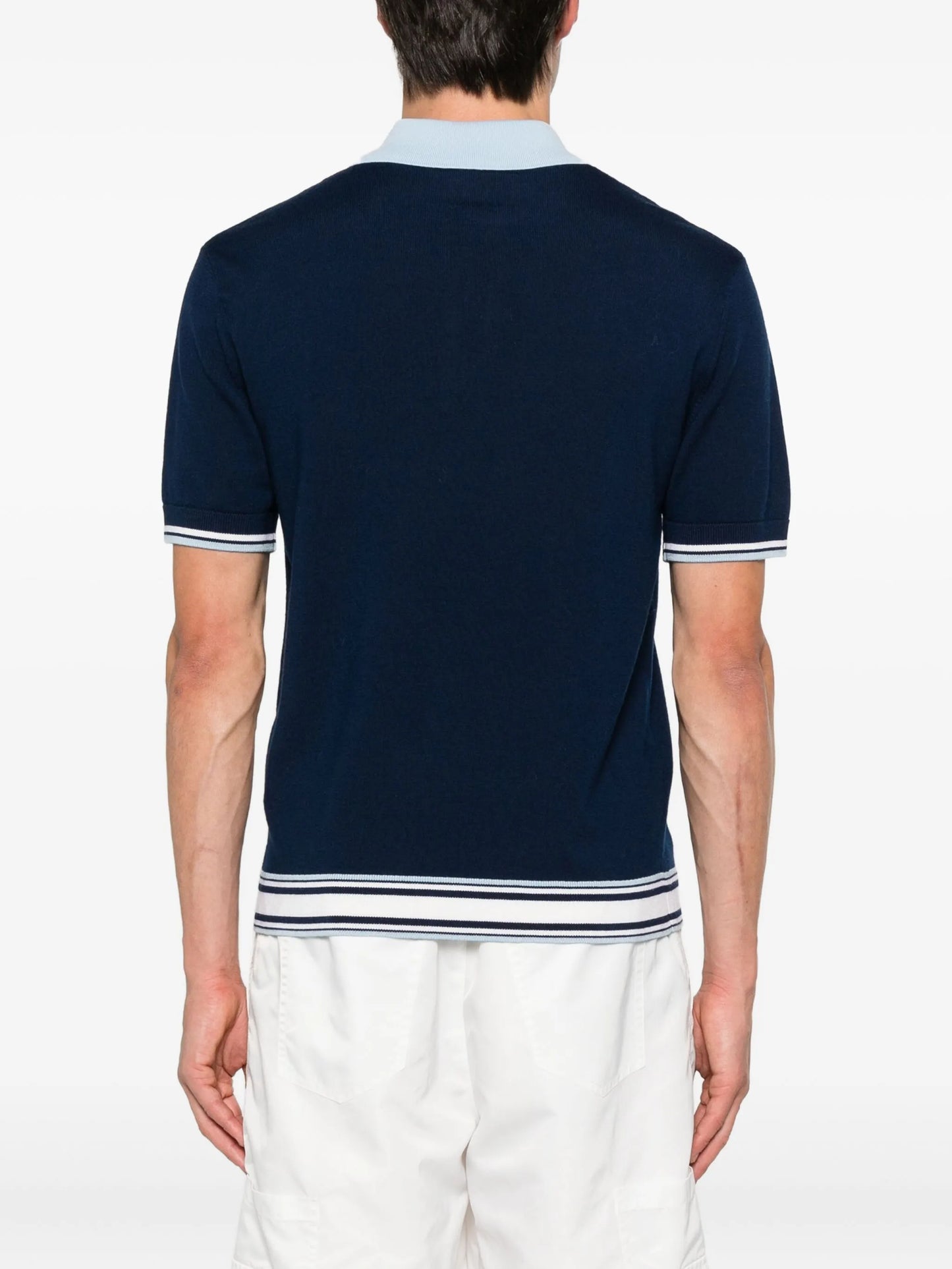 zip-front polo shirt