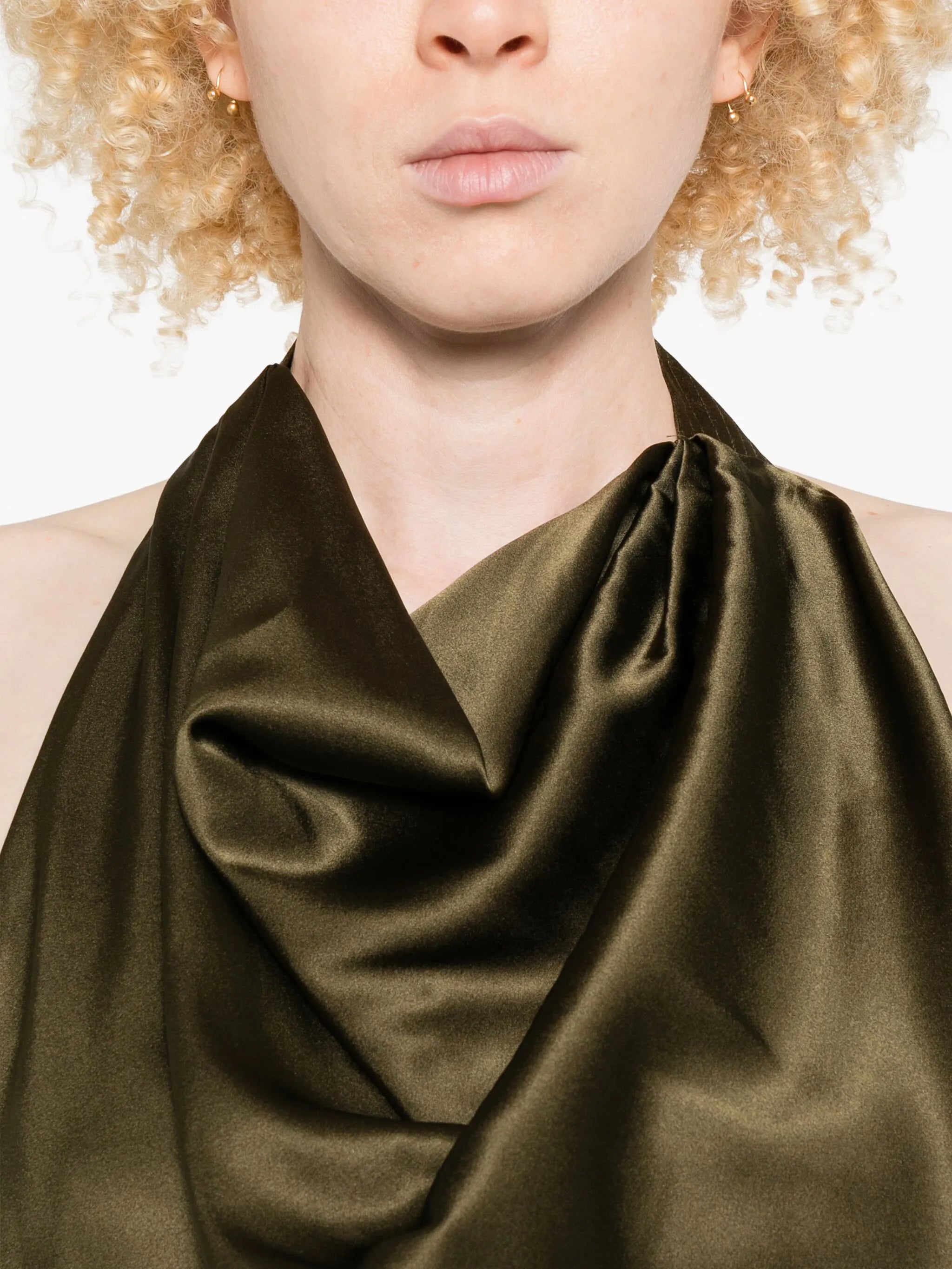 Adienne draped halterneck top