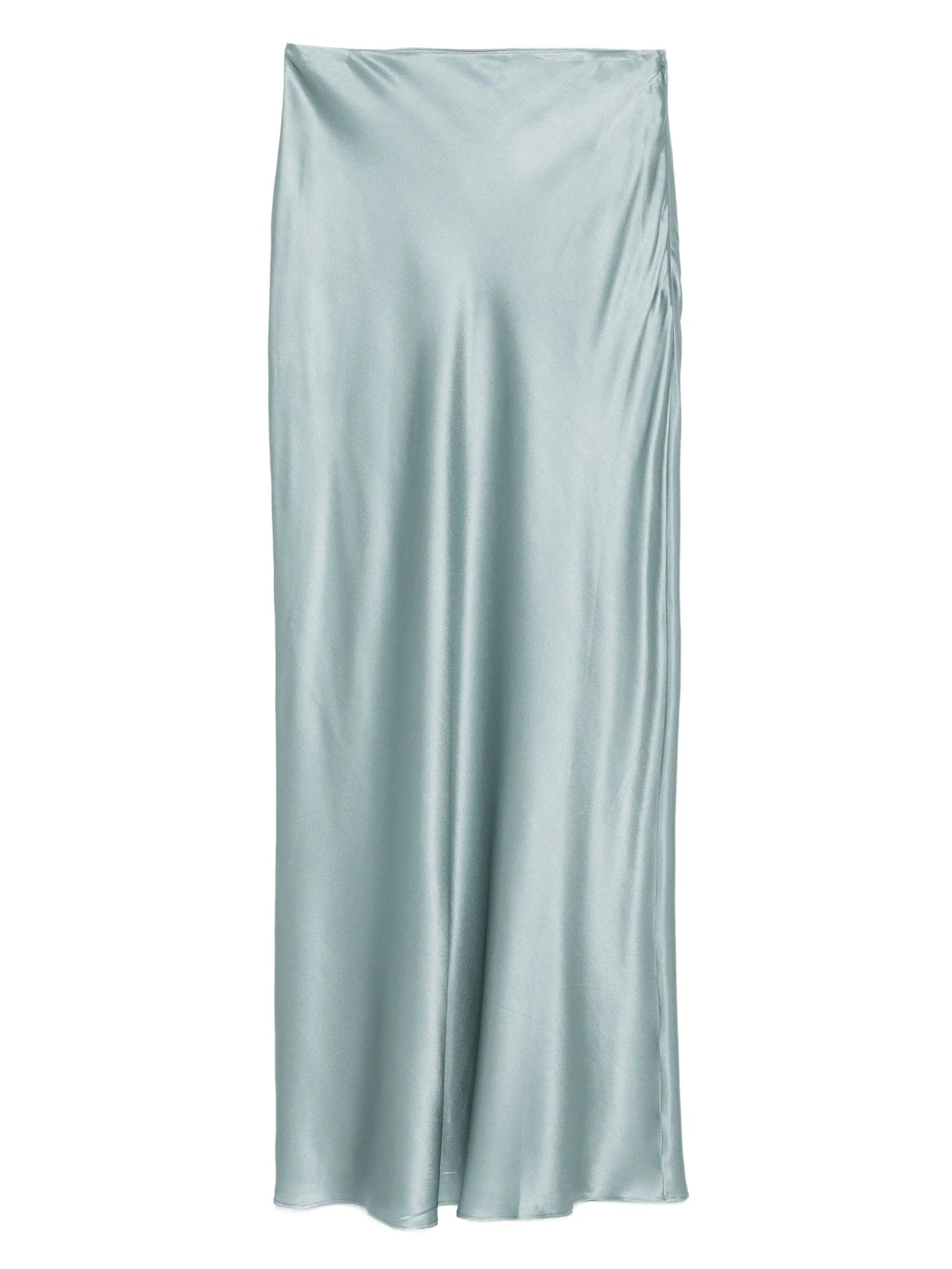 Chantel bias-cut satin maxi skirt