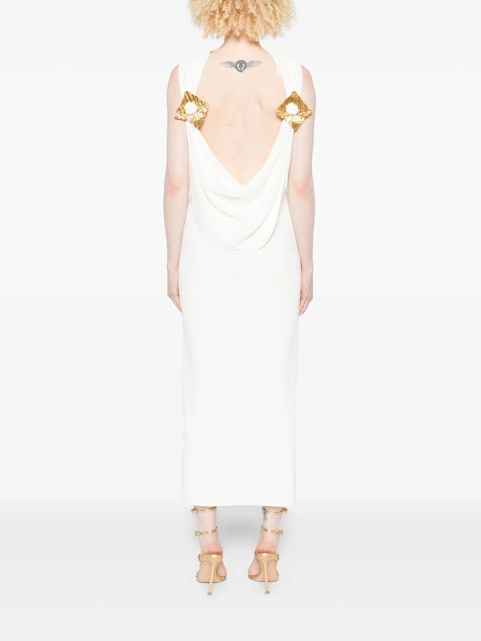Deira sleeveless high-neck dress